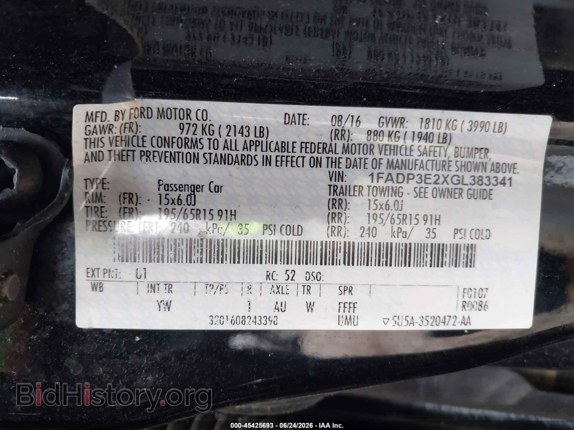 2016 FORD FOCUS - VIN: 1FADP3E2XGL383341 - Photo 9