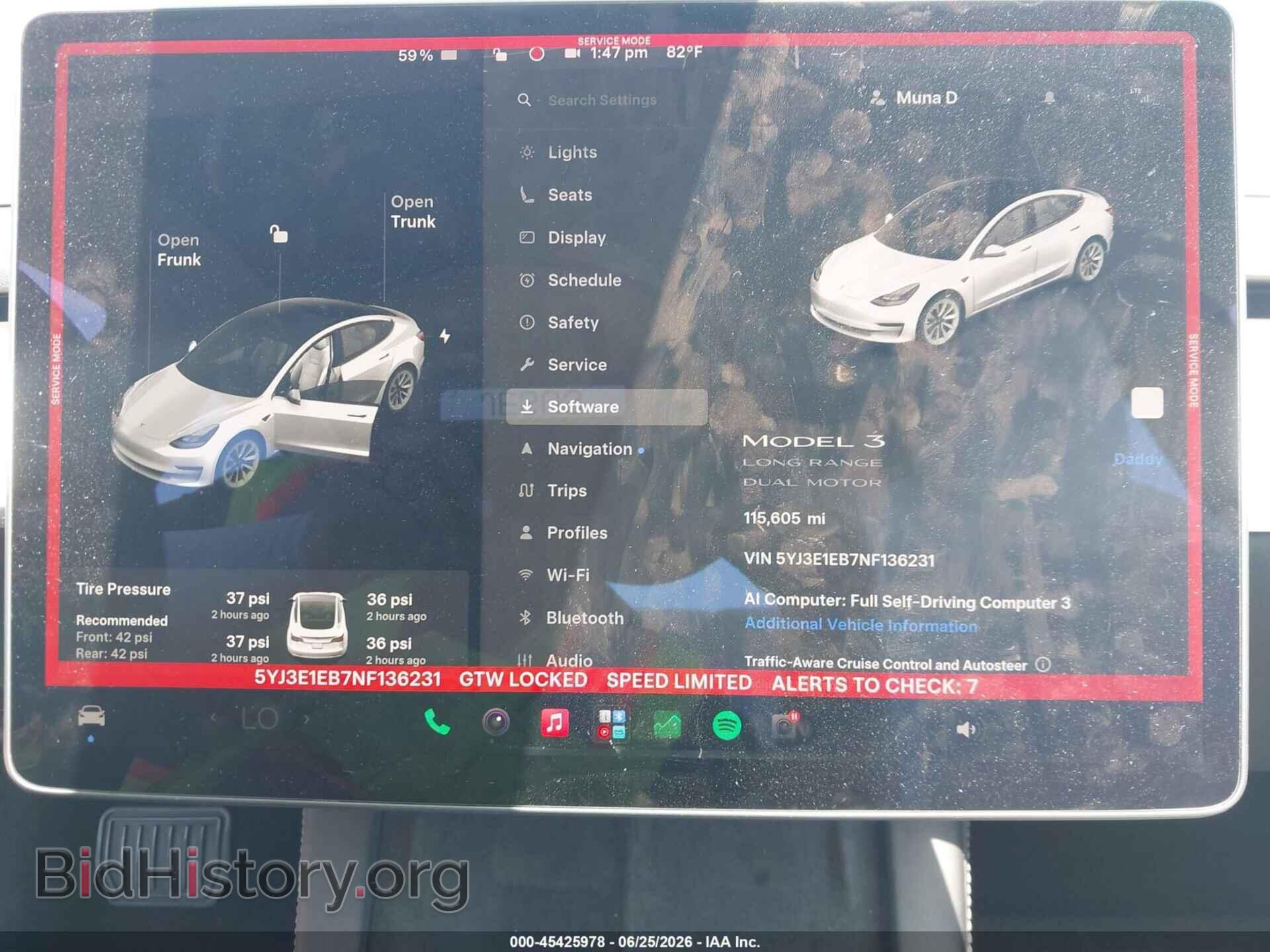 2022 TESLA MODEL 3 - VIN: 5YJ3E1EB7NF136231 - Фото 7