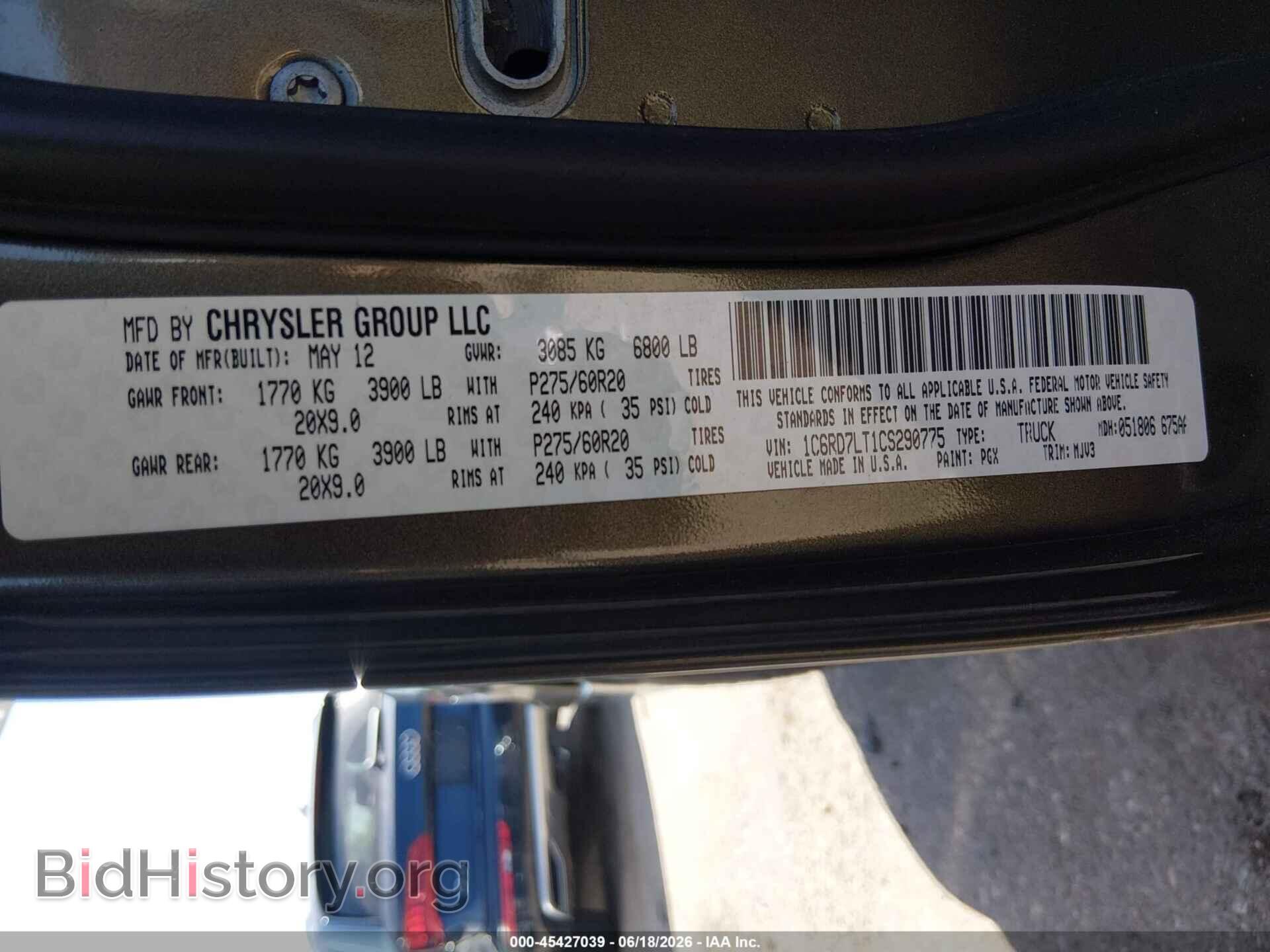 2012 RAM 1500 - VIN: 1C6RD7LT1CS290775 - Photo 9