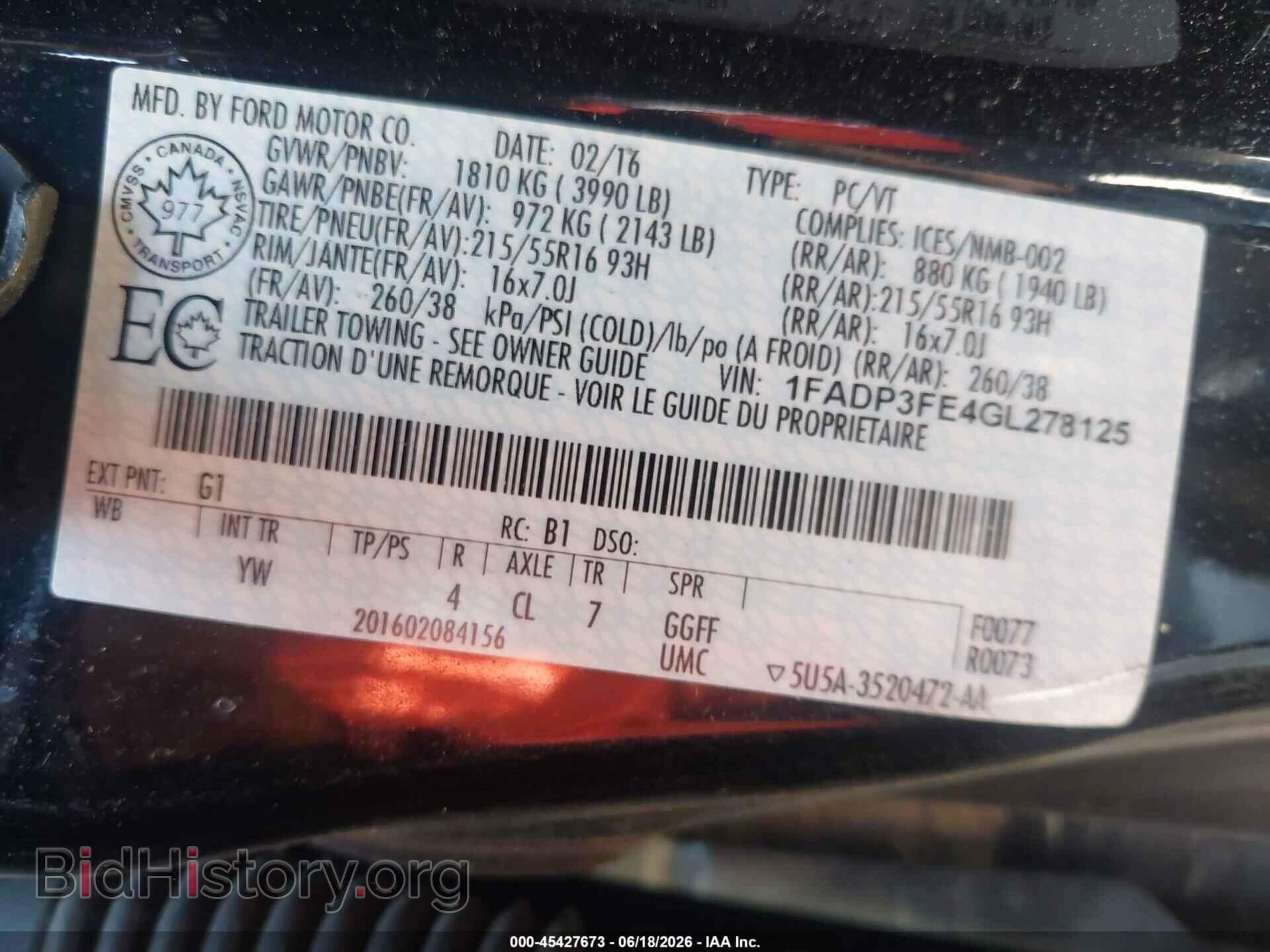 2016 FORD FOCUS - VIN: 1FADP3FE4GL278125 - Фото 9