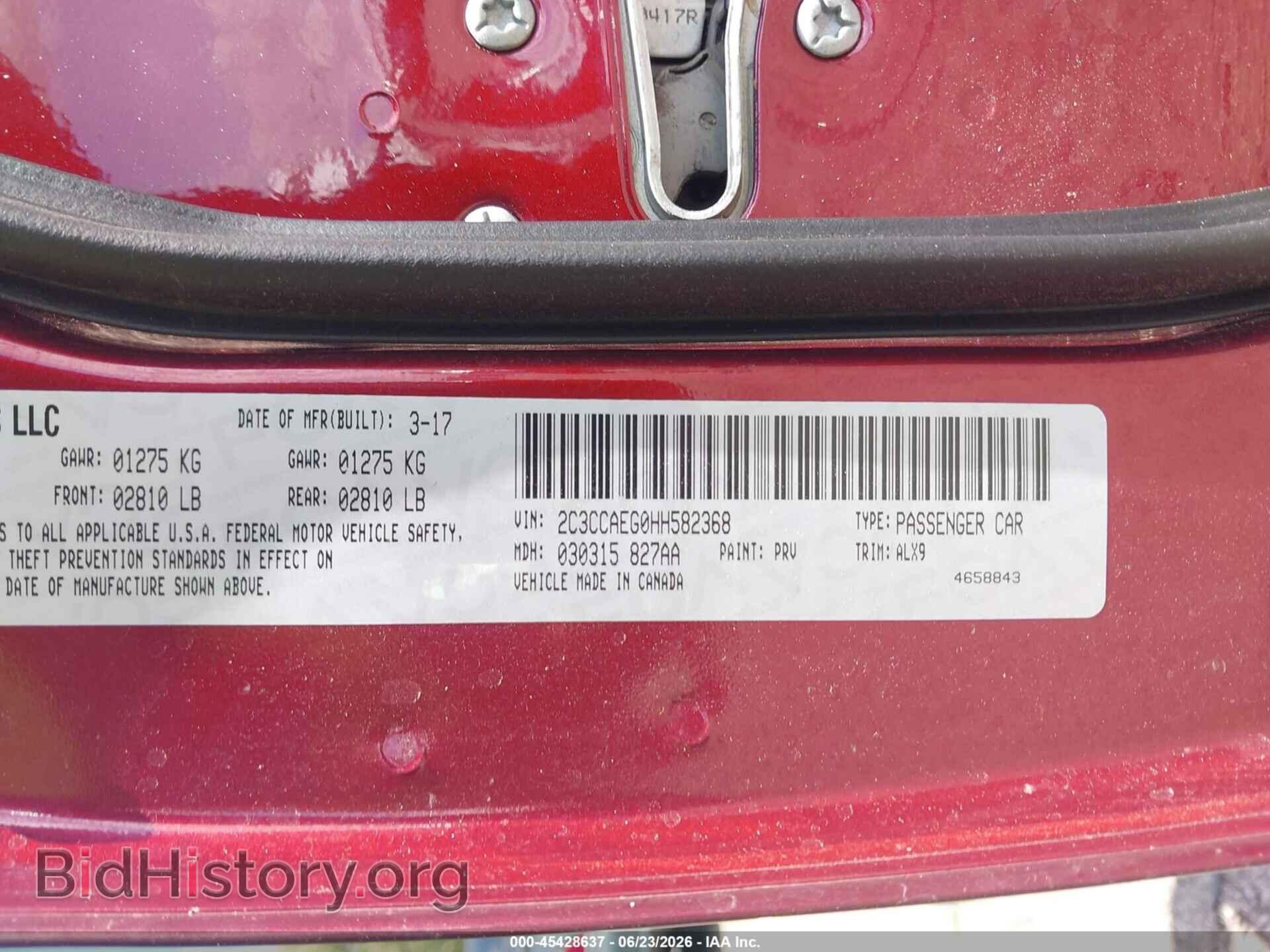 2017 CHRYSLER 300C - VIN: 2C3CCAEG0HH582368 - Фото 9