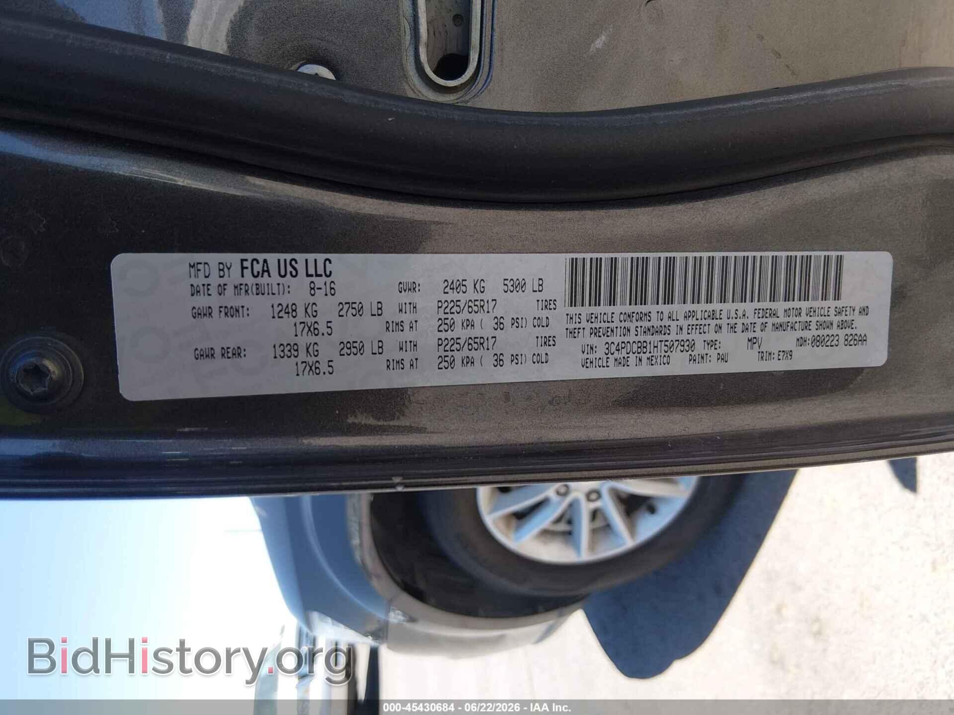 2017 DODGE JOURNEY - VIN: 3C4PDCBB1HT507930 - Photo 9