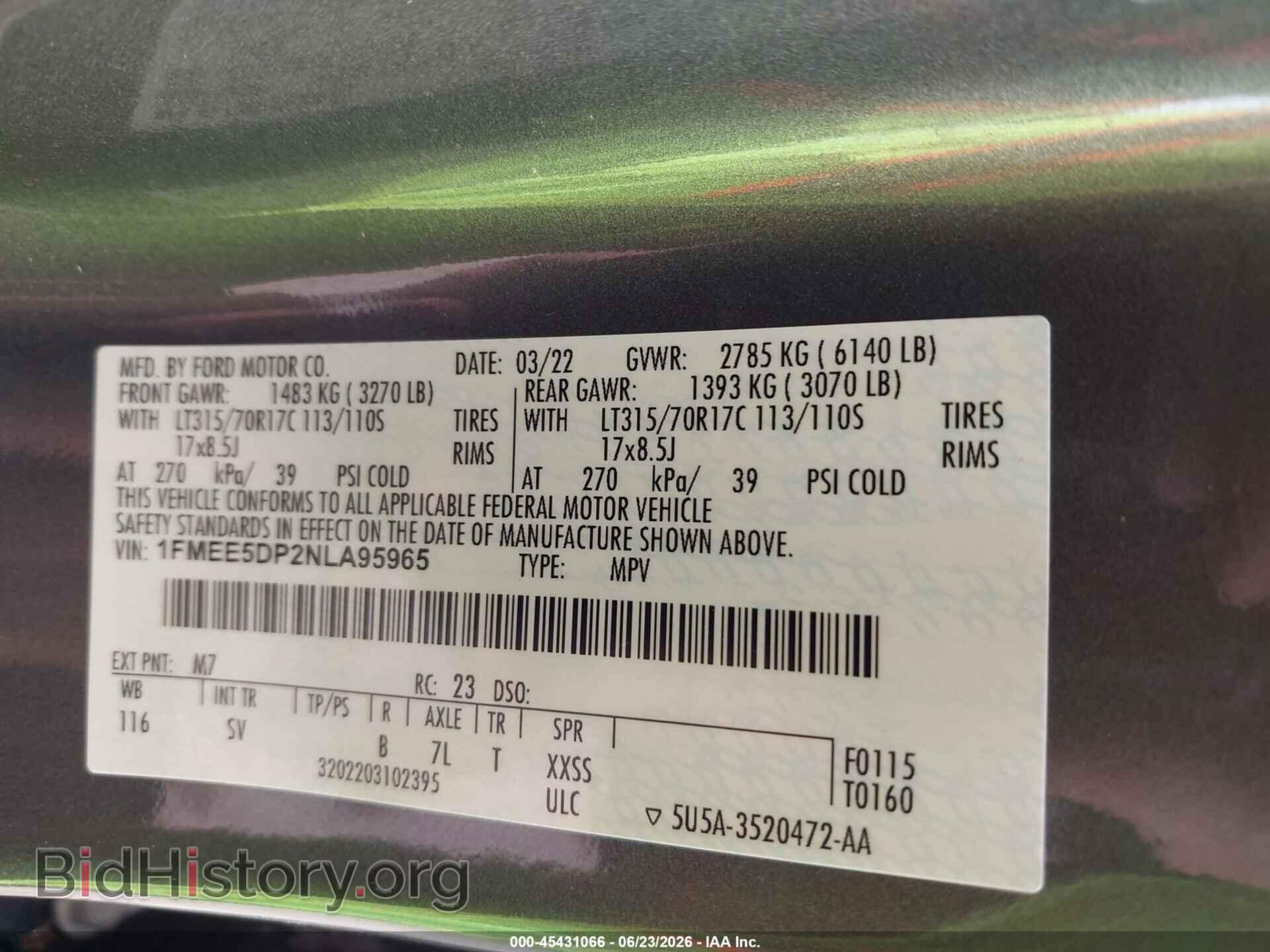 2022 FORD BRONCO - VIN: 1FMEE5DP2NLA95965 - Photo 9
