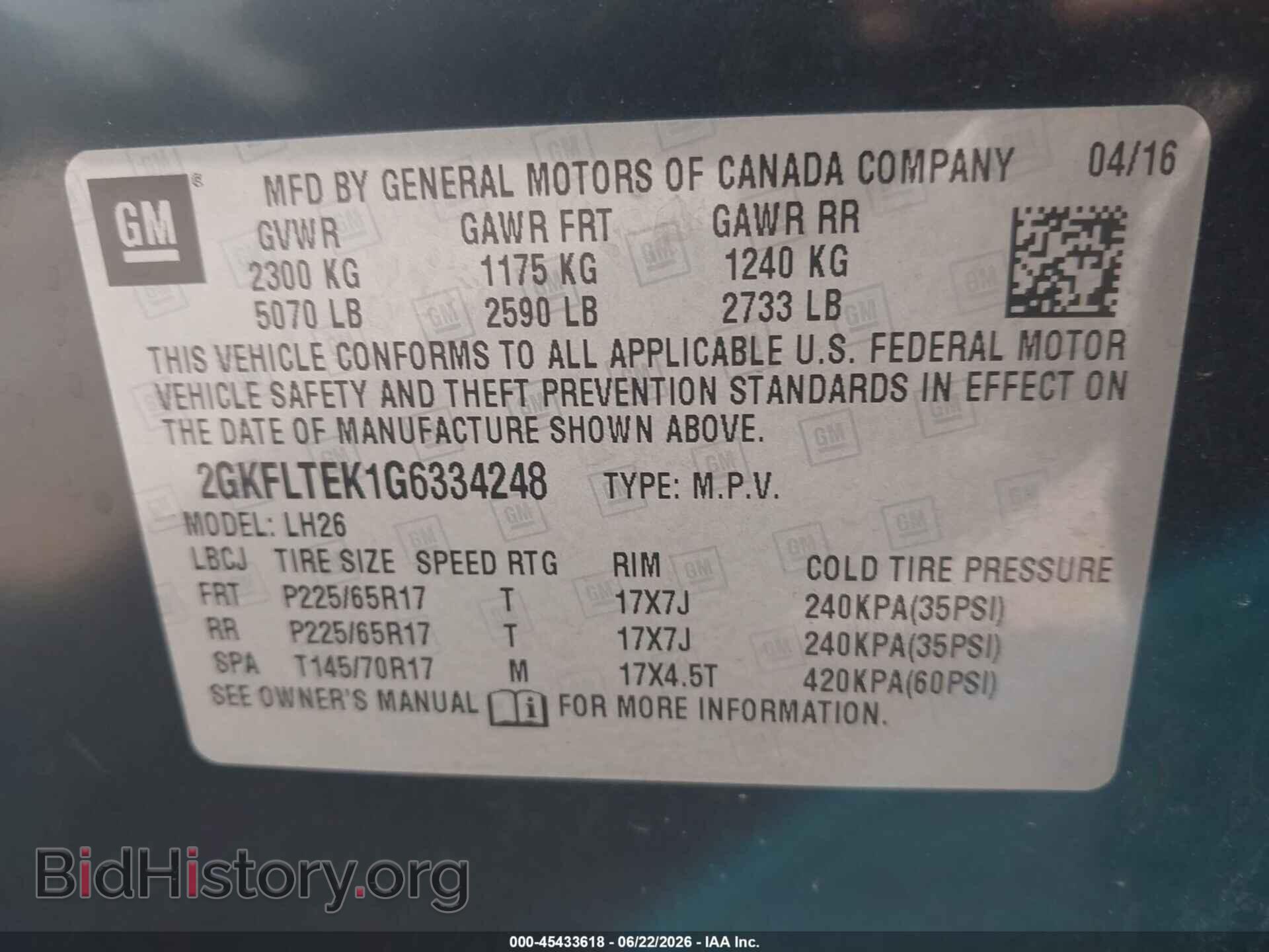 2016 GMC TERRAIN - VIN: 2GKFLTEK1G6334248 - Photo 9
