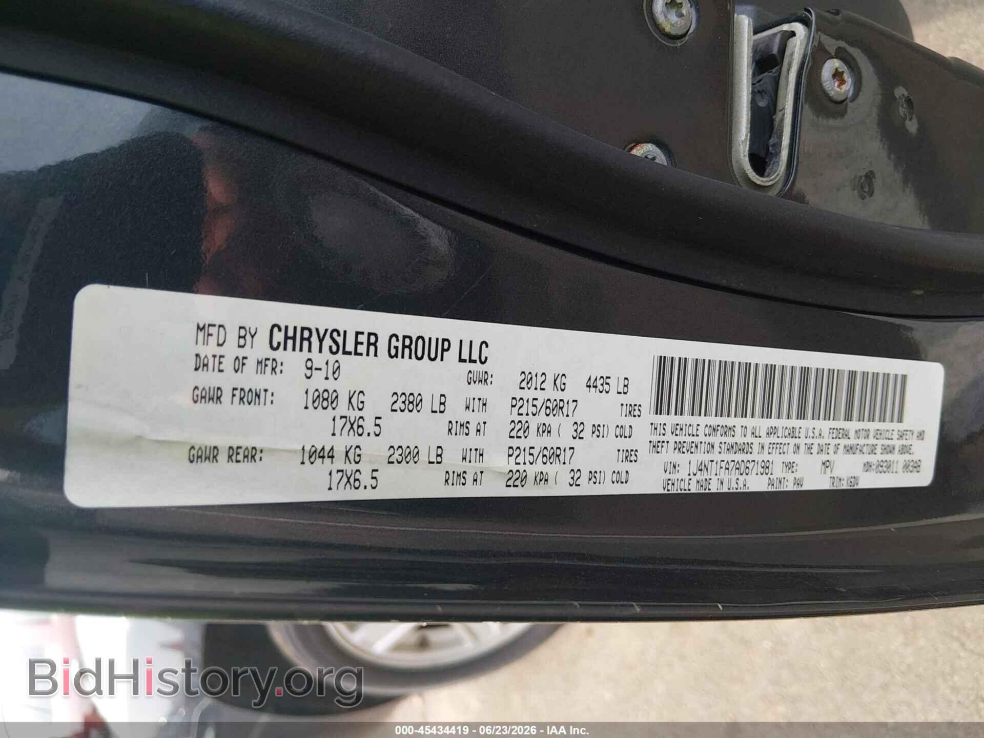 2010 JEEP COMPASS - VIN: 1J4NT1FA7AD671981 - Photo 9