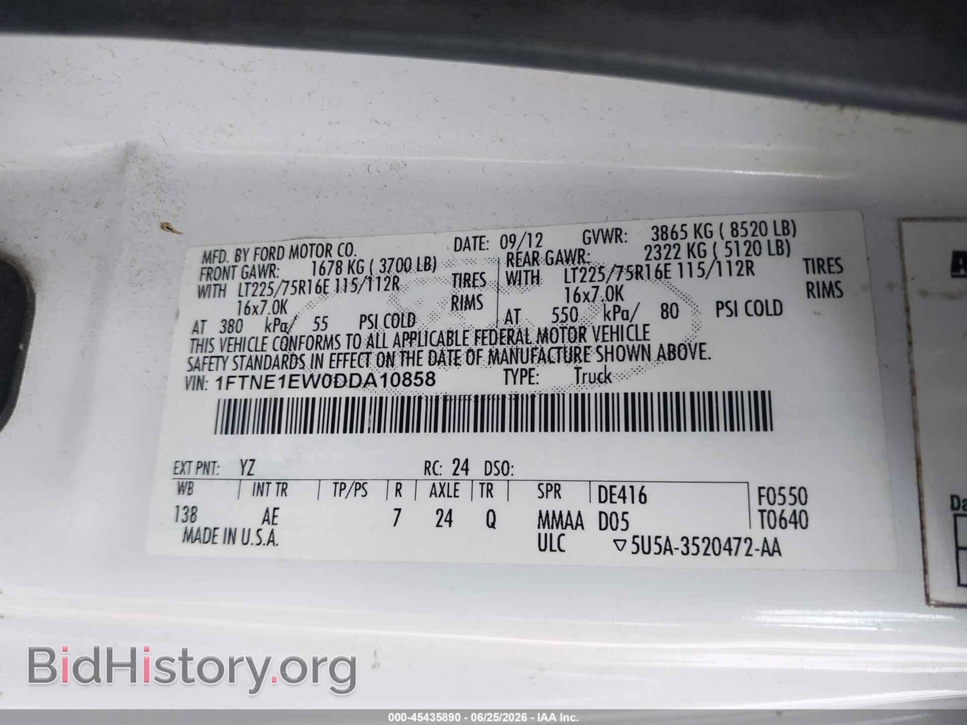 2013 FORD E-150 - VIN: 1FTNE1EW0DDA10858 - Photo 9