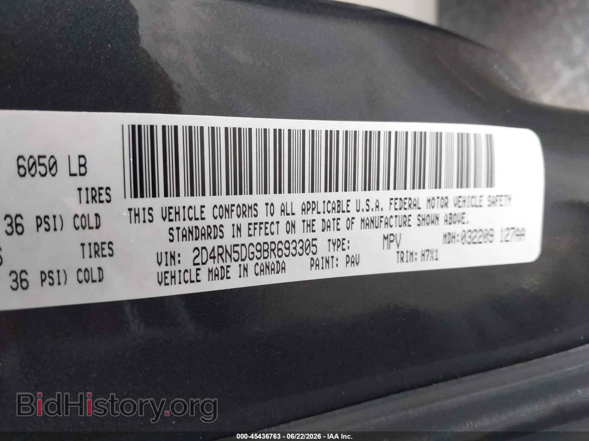 2011 DODGE GRAND CARAVAN - VIN: 2D4RN5DG9BR693305 - Фото 9