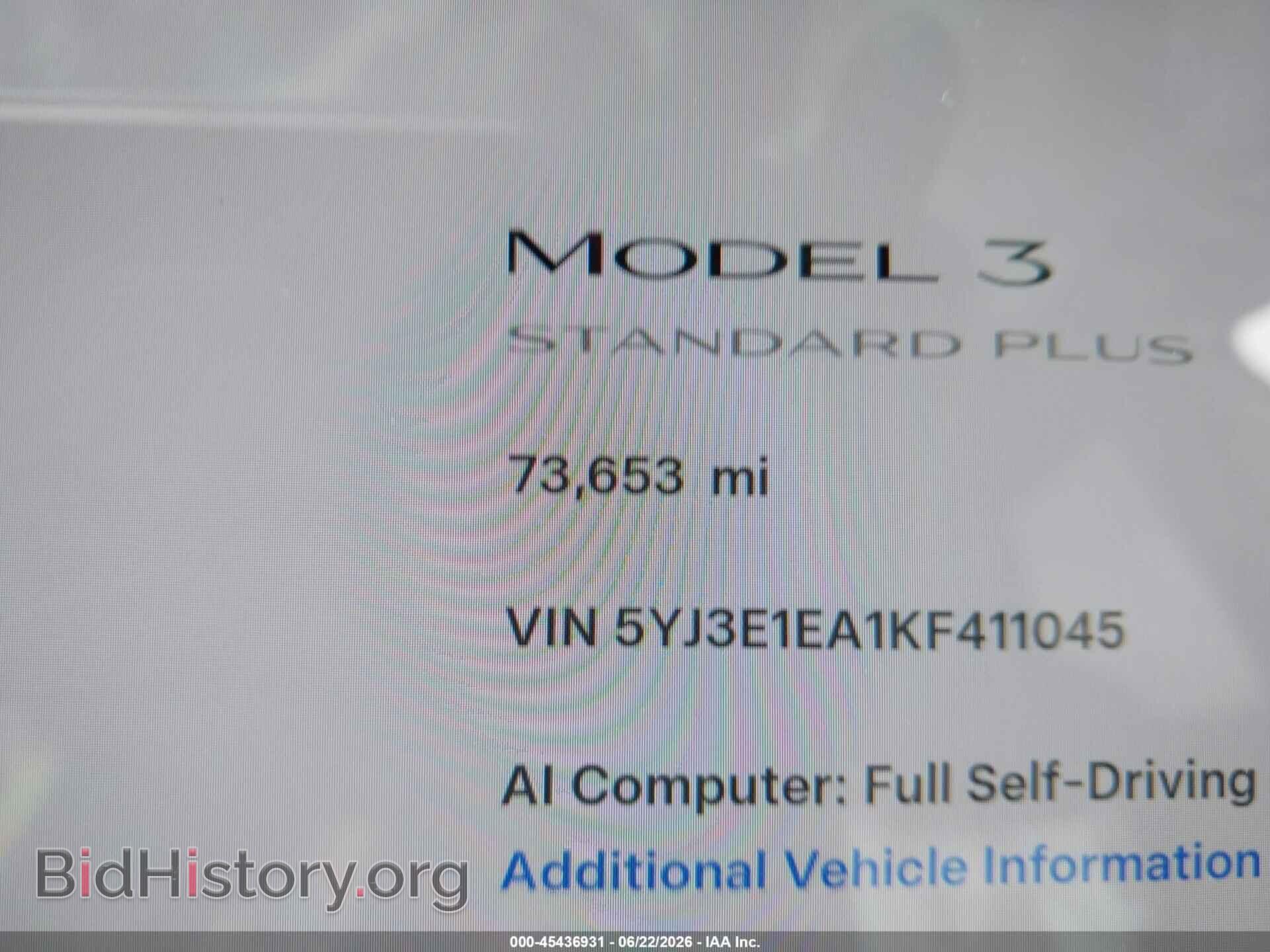 2019 TESLA MODEL 3 - VIN: 5YJ3E1EA1KF411045 - Фото 14