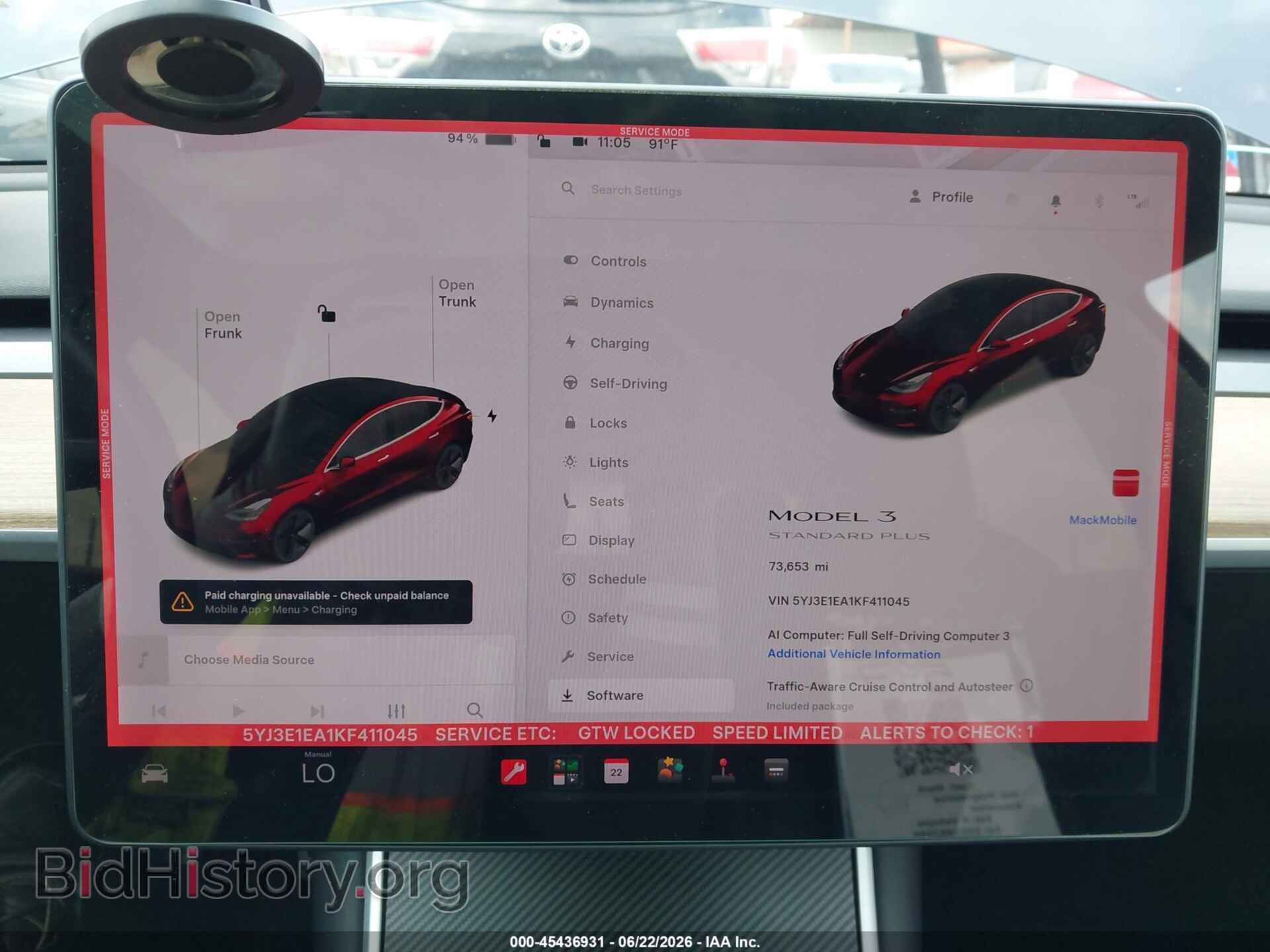 2019 TESLA MODEL 3 - VIN: 5YJ3E1EA1KF411045 - Фото 7