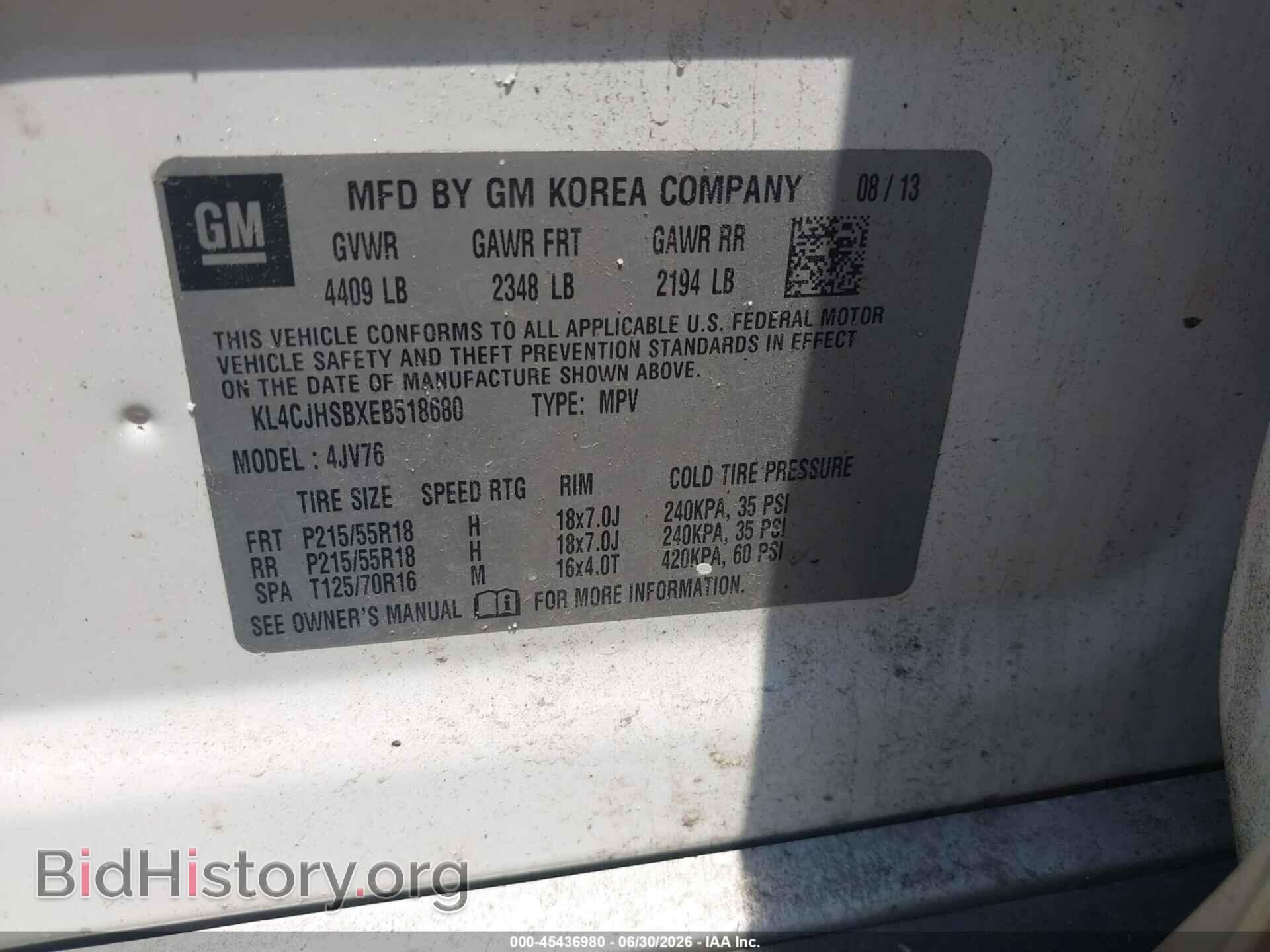 2014 BUICK ENCORE - VIN: KL4CJHSBXEB518680 - Photo 9