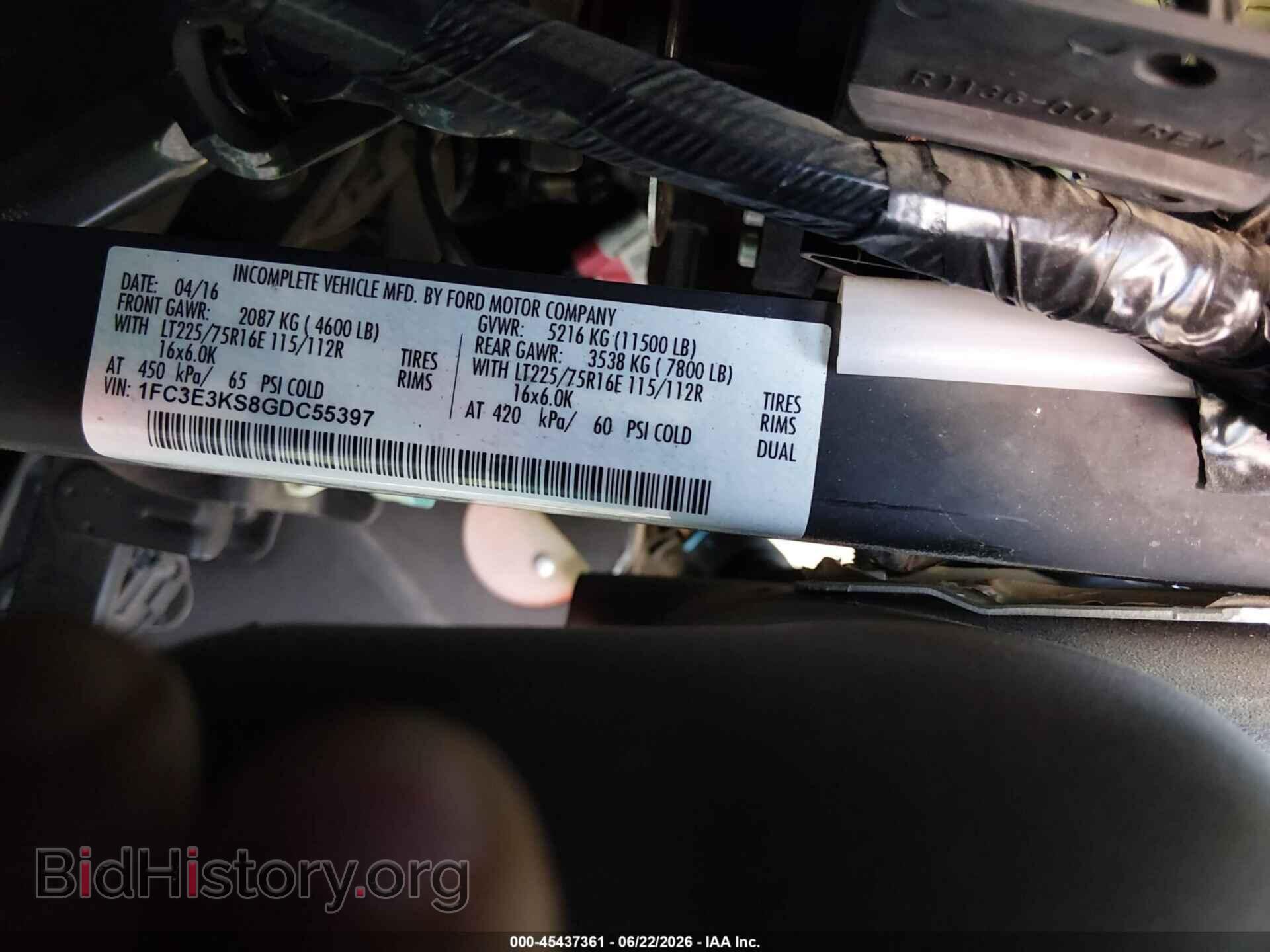 2016 FORD E-350 STRIPPED - VIN: 1FC3E3KS8GDC55397 - Photo 9