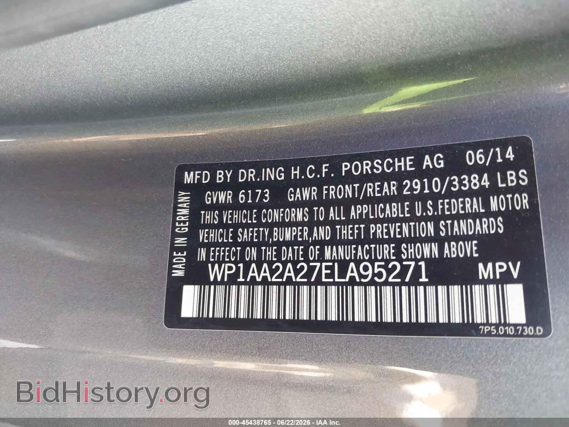 2014 PORSCHE CAYENNE - VIN: WP1AA2A27ELA95271 - Photo 9