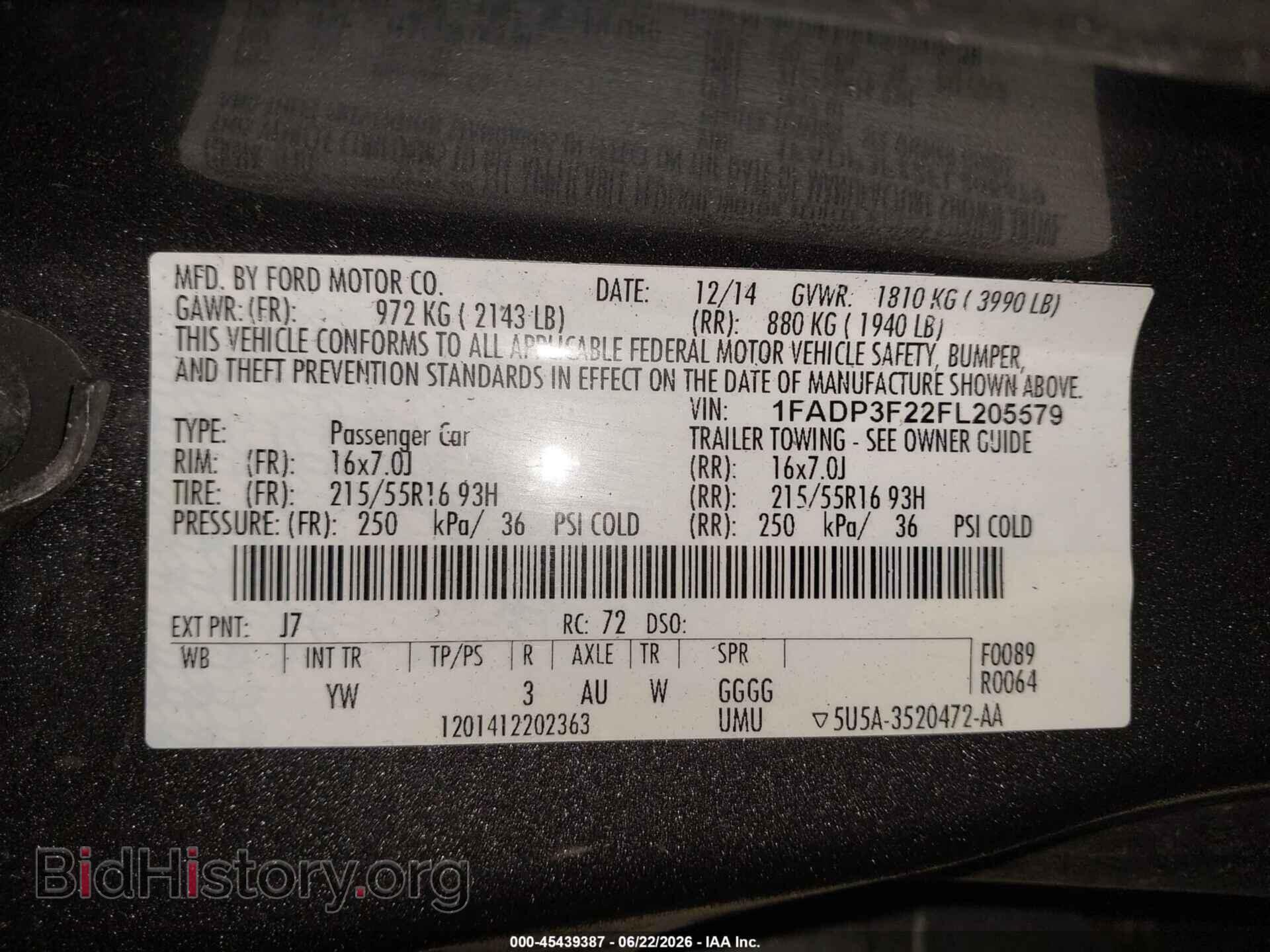2015 FORD FOCUS - VIN: 1FADP3F22FL205579 - Photo 9