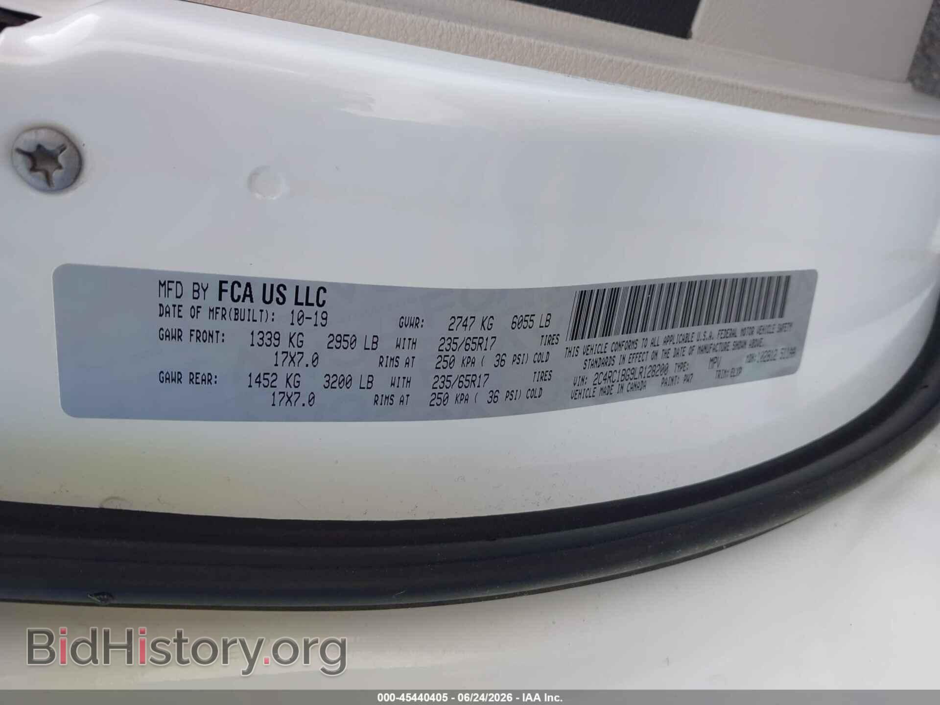 2020 CHRYSLER PACIFICA - VIN: 2C4RC1BG9LR128200 - Photo 9