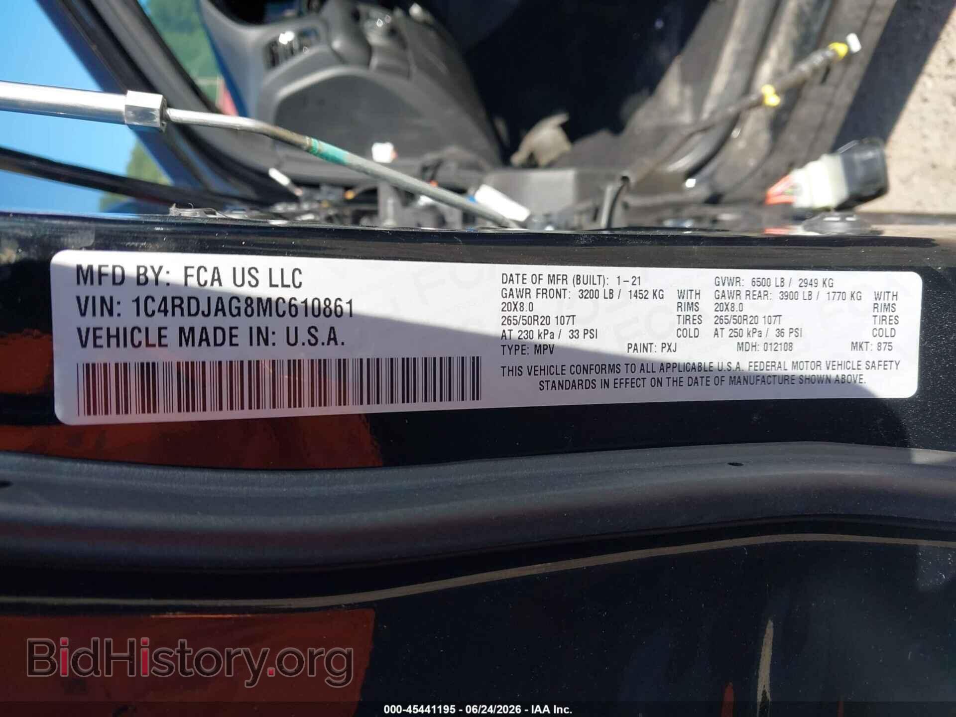 2021 DODGE DURANGO - VIN: 1C4RDJAG8MC610861 - Photo 9
