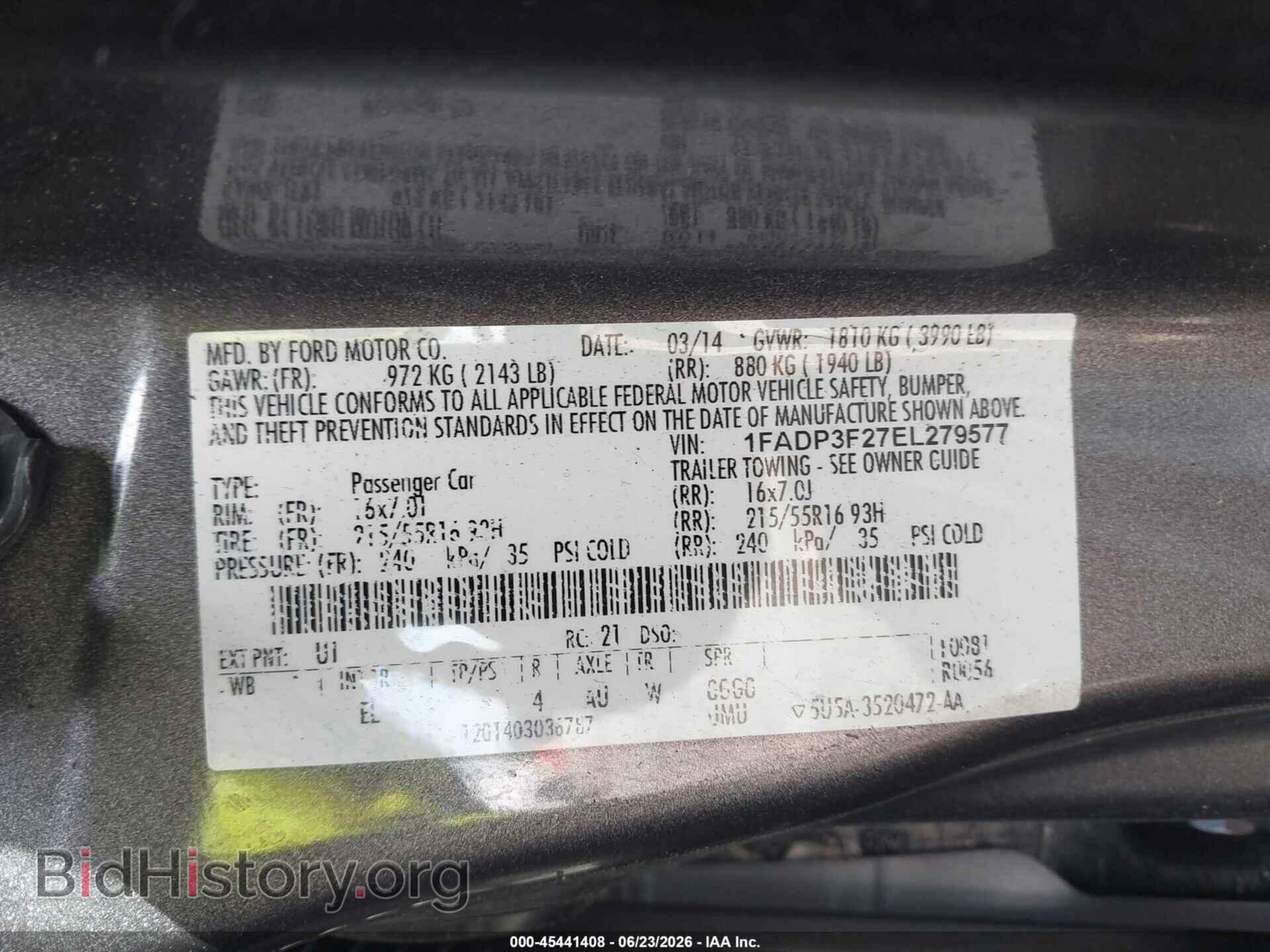 2014 FORD FOCUS - VIN: 1FADP3F27EL279577 - Photo 9