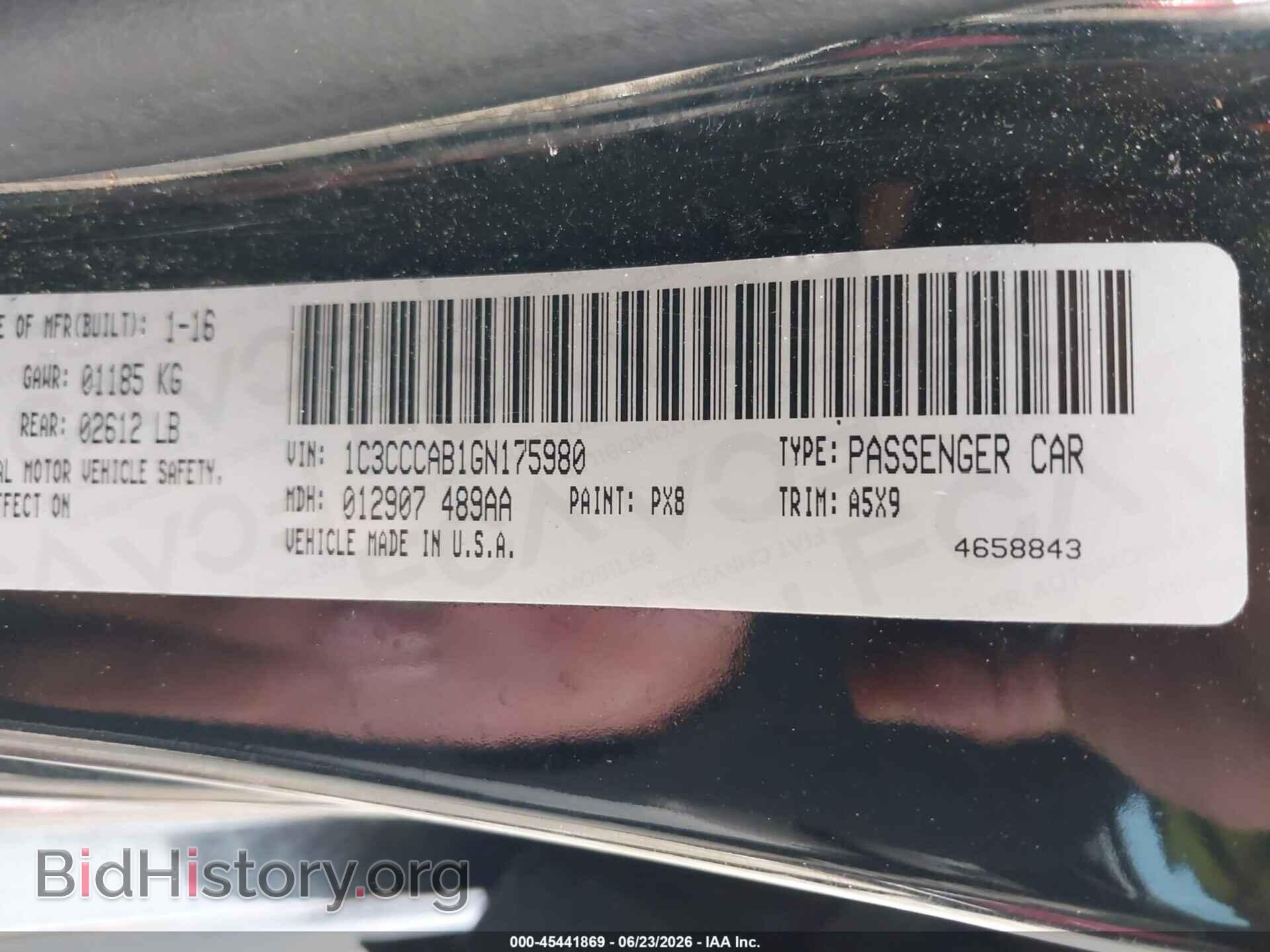 2016 CHRYSLER 200 - VIN: 1C3CCCAB1GN175980 - Photo 9