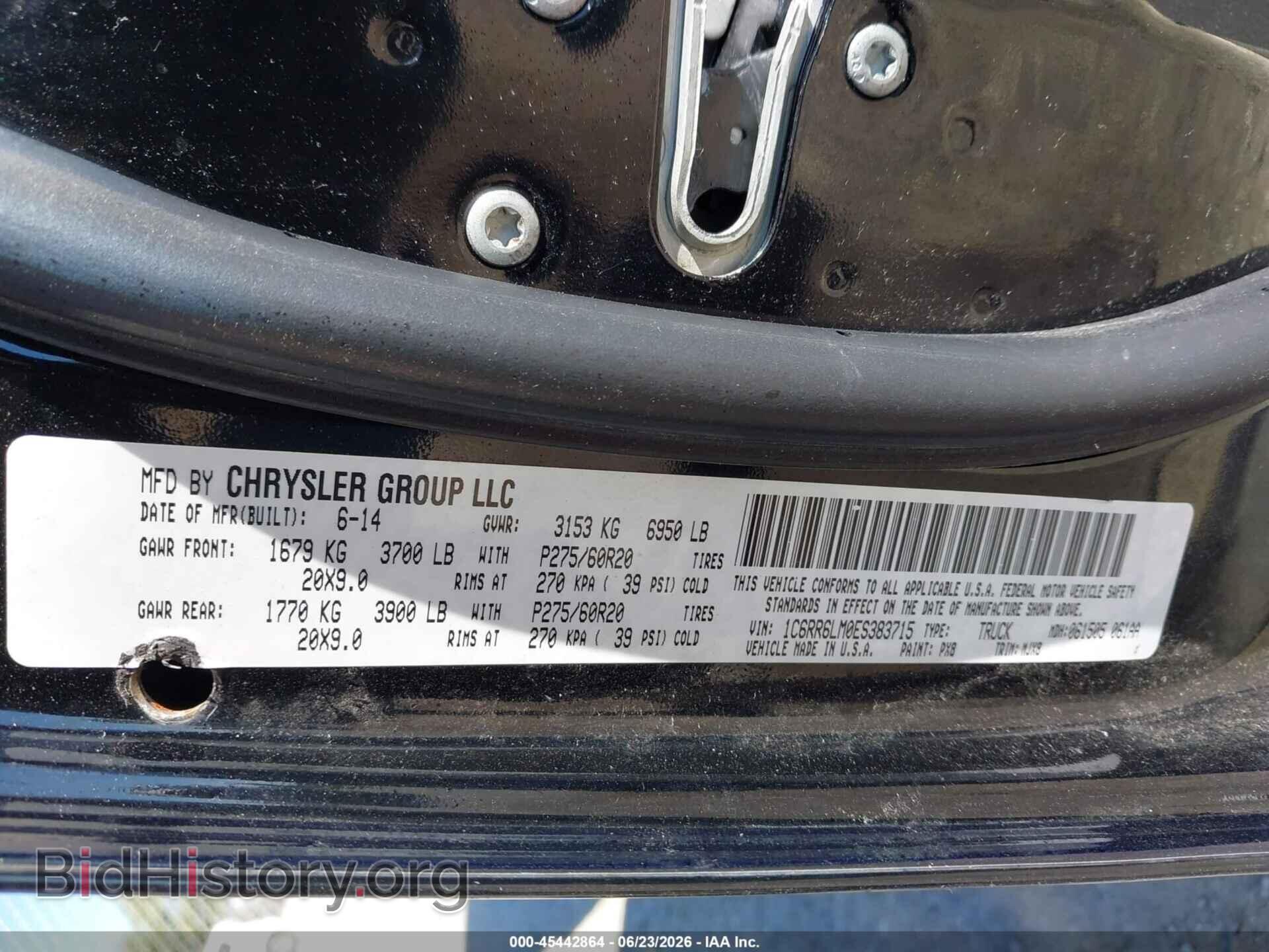 2014 RAM 1500 - VIN: 1C6RR6LM0ES383715 - Фото 9