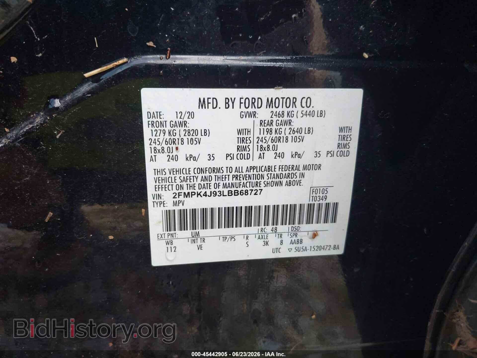 2020 FORD EDGE - VIN: 2FMPK4J93LBB68727 - Photo 9
