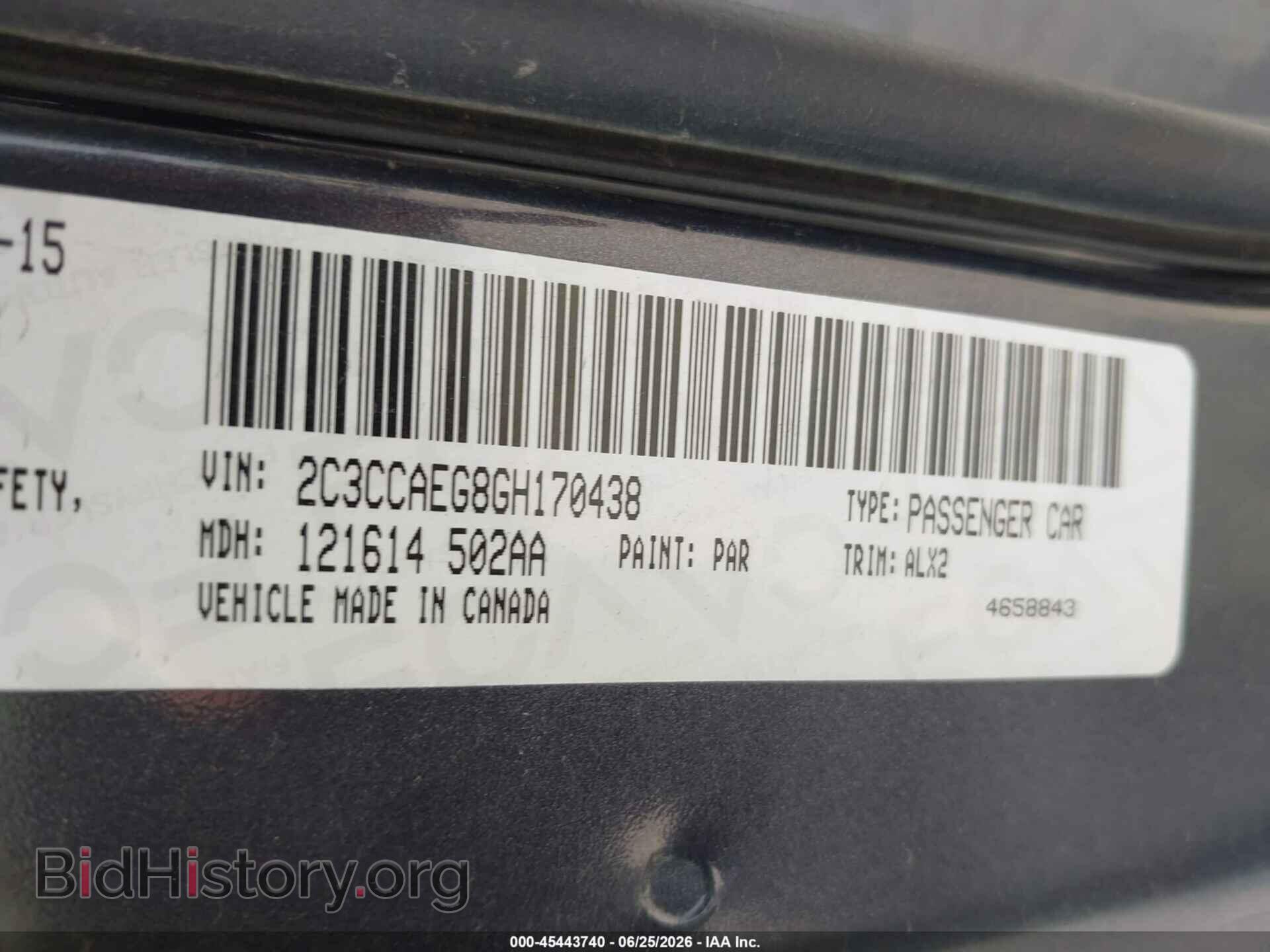 2016 CHRYSLER 300C - VIN: 2C3CCAEG8GH170438 - Photo 9