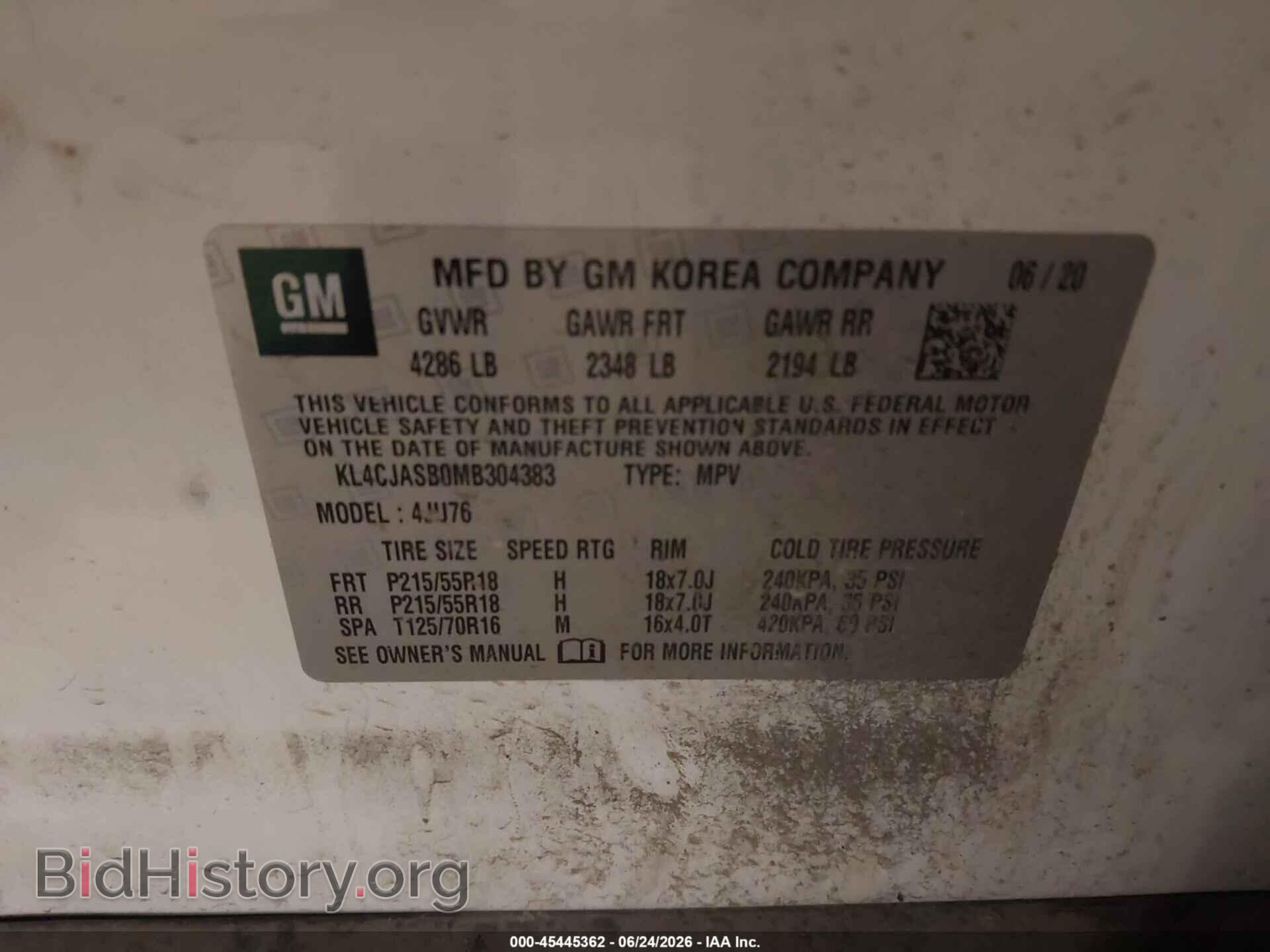 2021 BUICK ENCORE - VIN: KL4CJASB0MB304383 - Photo 9
