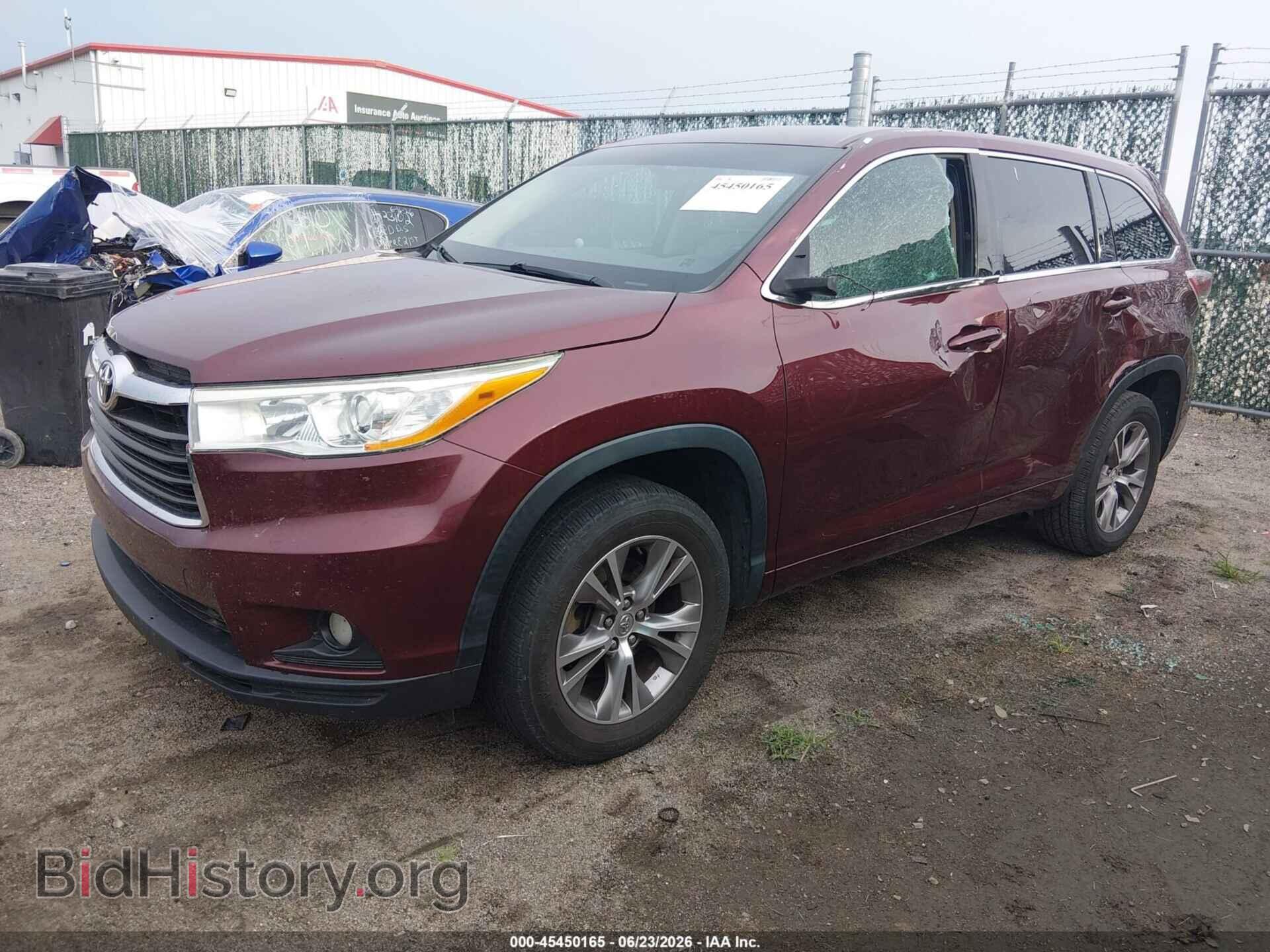 2014 TOYOTA HIGHLANDER - VIN: 5TDZKRFHXES011370 - Фото 2