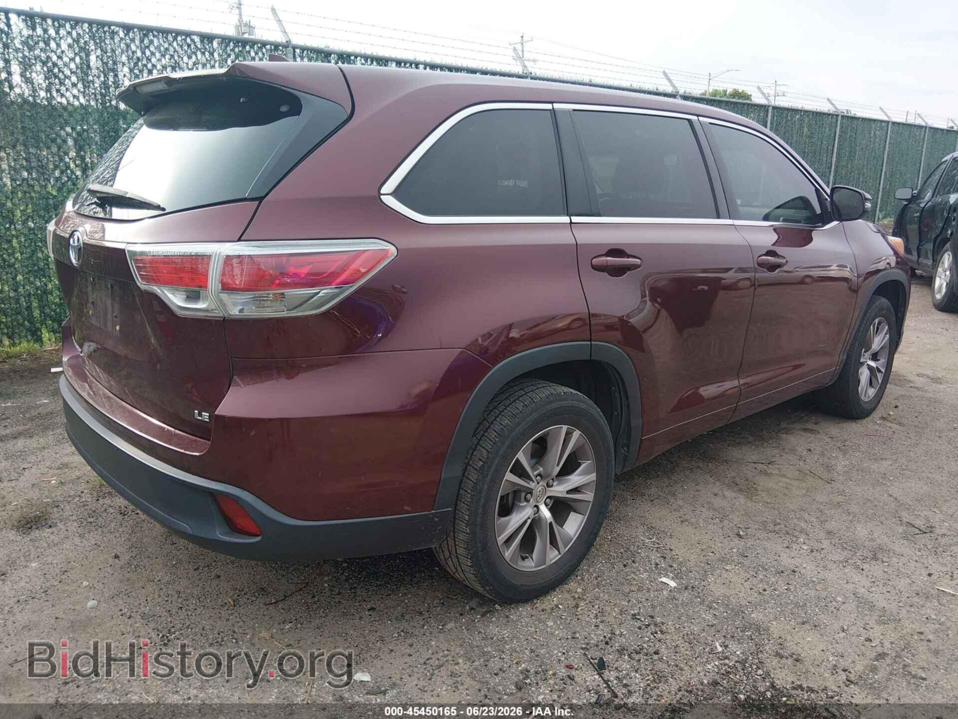 2014 TOYOTA HIGHLANDER - VIN: 5TDZKRFHXES011370 - Фото 4