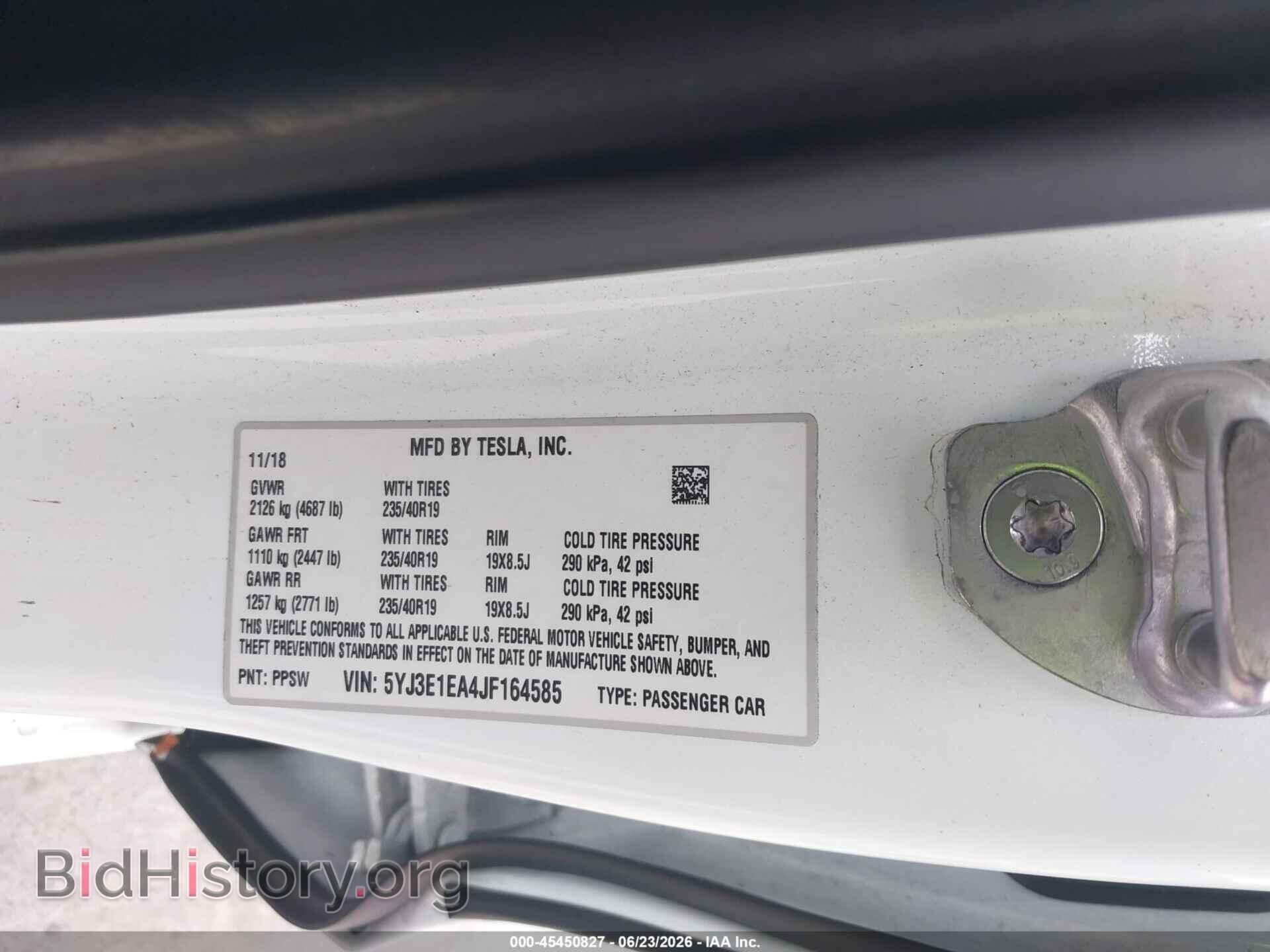 2018 TESLA MODEL 3 - VIN: 5YJ3E1EA4JF164585 - Photo 9