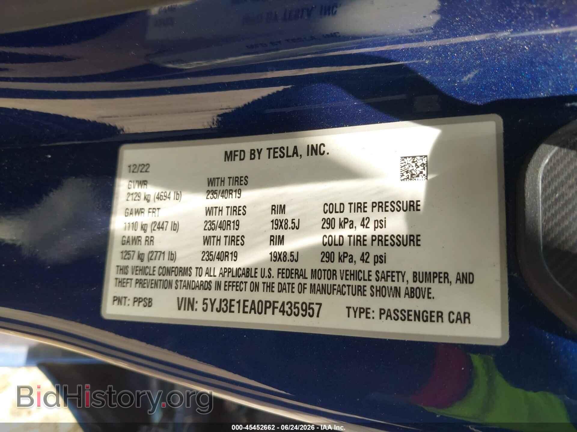 2023 TESLA MODEL 3 - VIN: 5YJ3E1EA0PF435957 - Фото 9