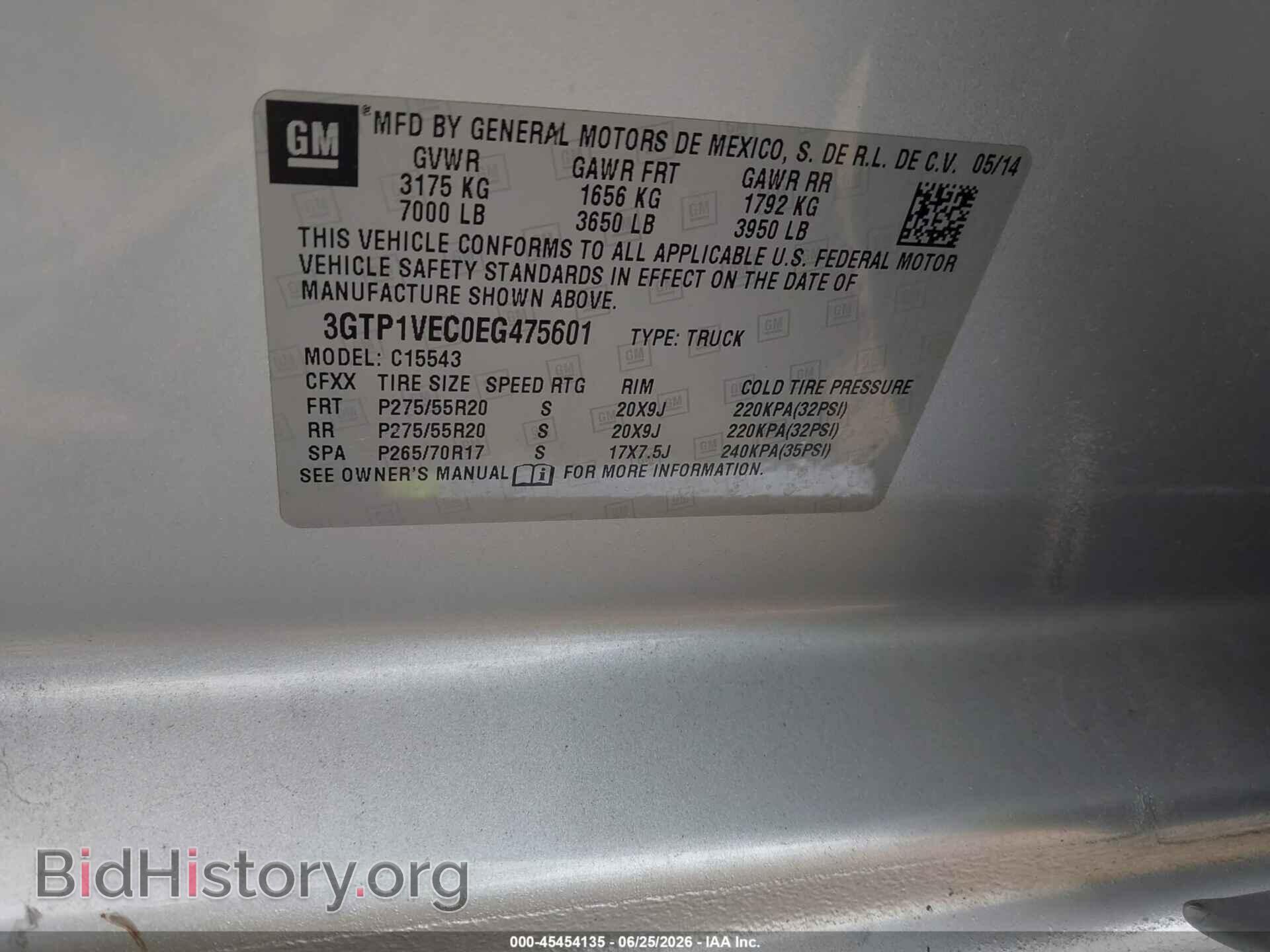 2014 GMC SIERRA 1500 - VIN: 3GTP1VEC0EG475601 - Photo 9
