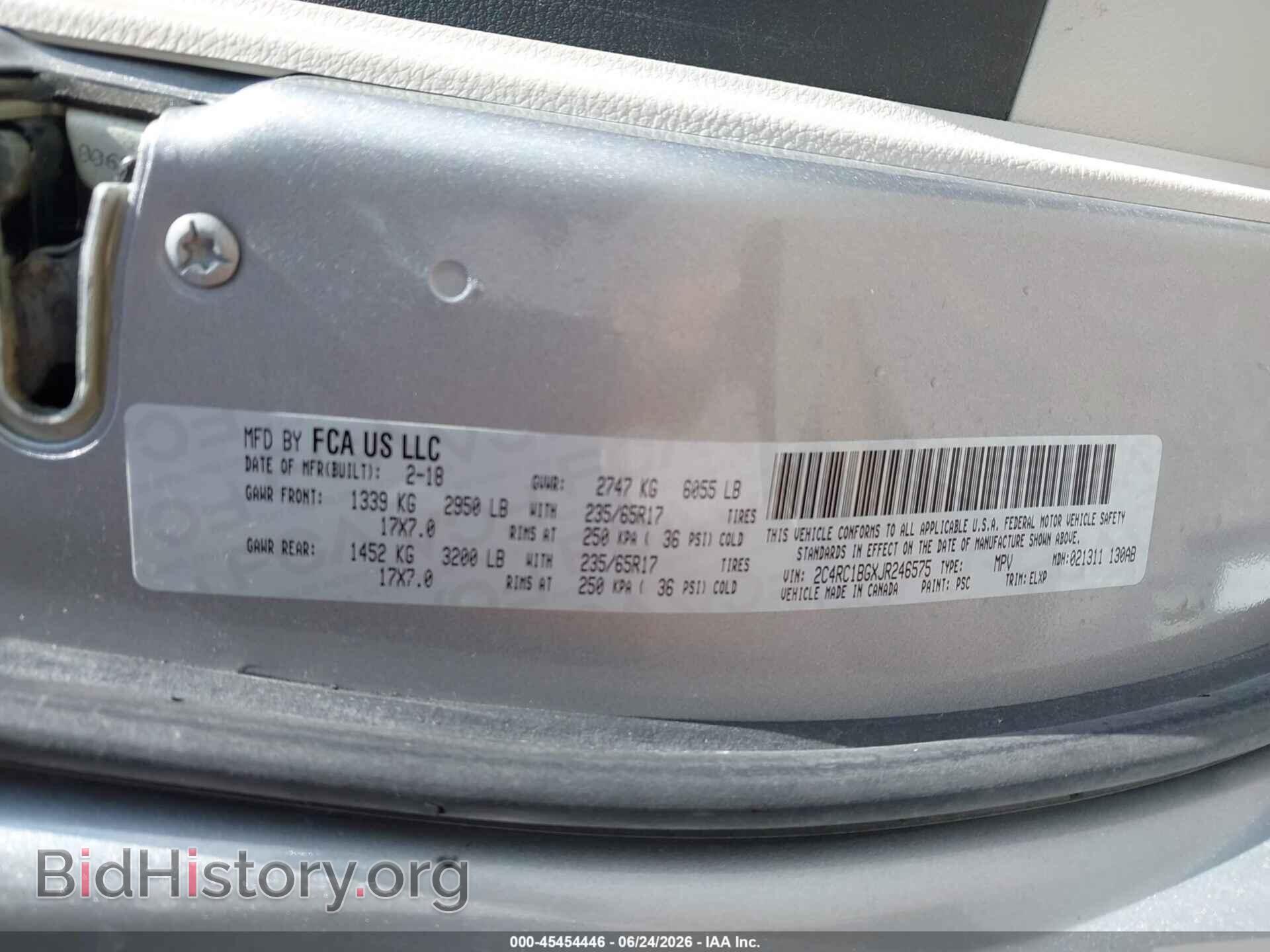 2018 CHRYSLER PACIFICA - VIN: 2C4RC1BGXJR246575 - Photo 9