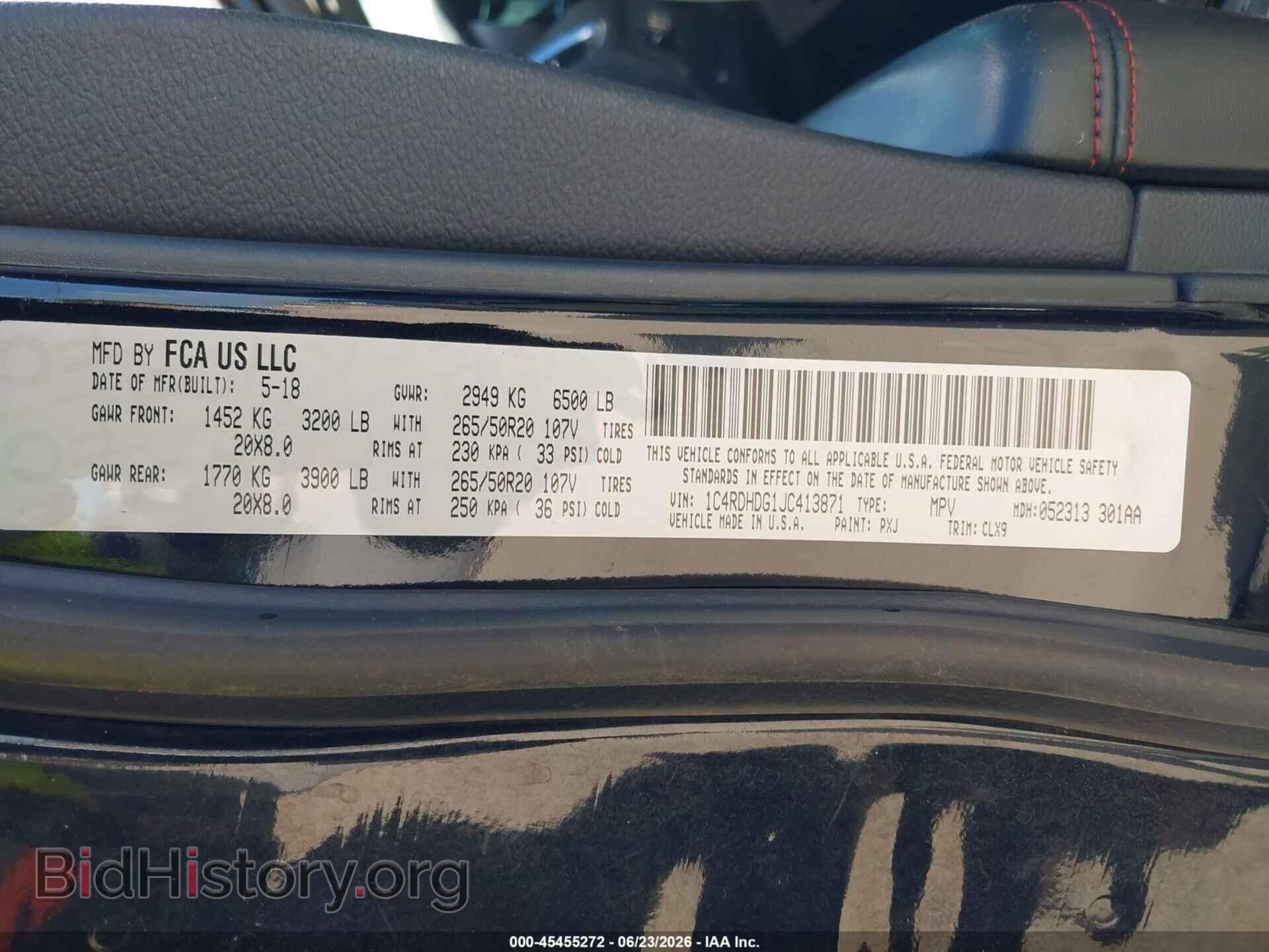 2018 DODGE DURANGO - VIN: 1C4RDHDG1JC413871 - Фото 9