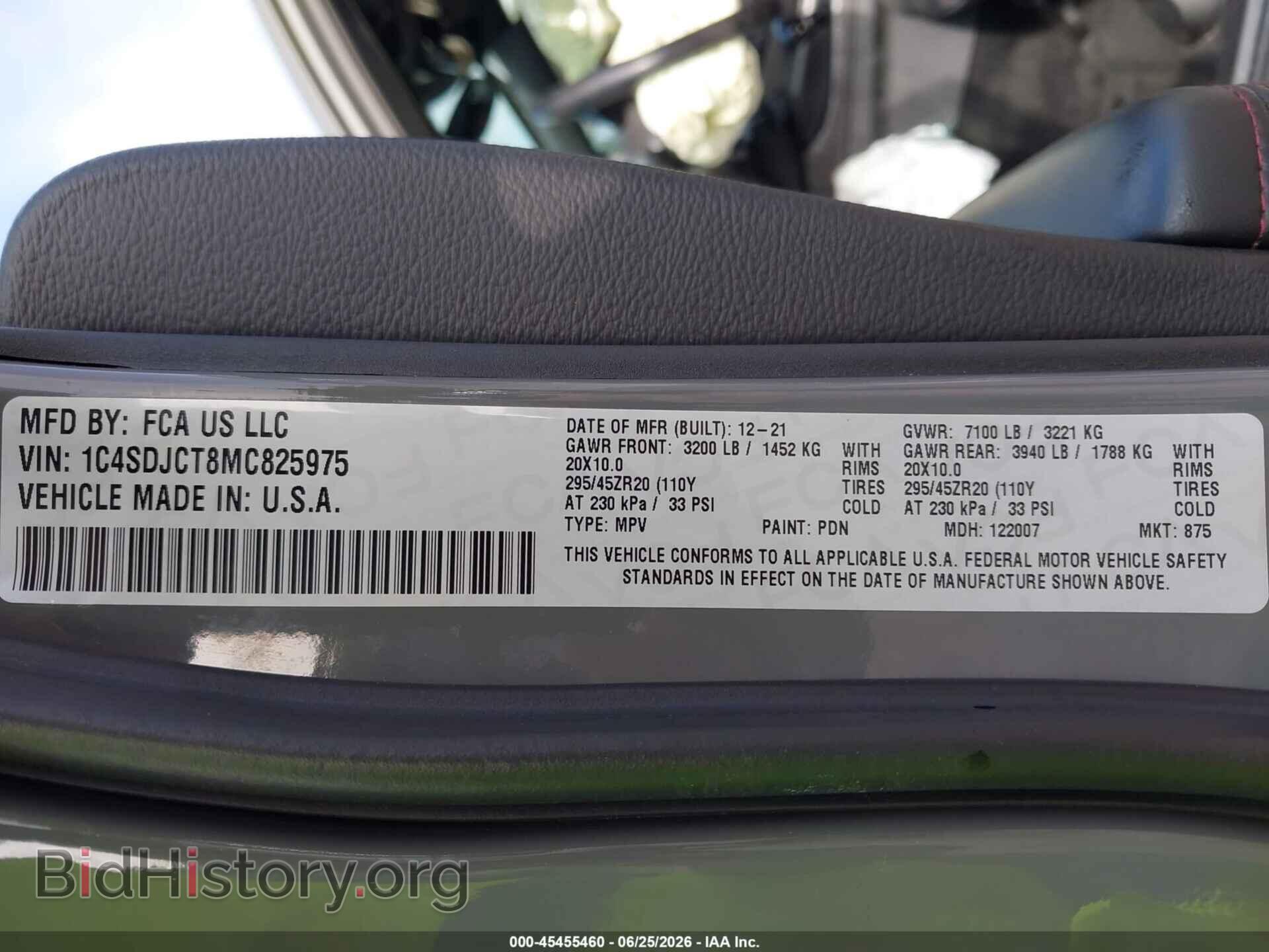 2021 DODGE DURANGO - VIN: 1C4SDJCT8MC825975 - Photo 9