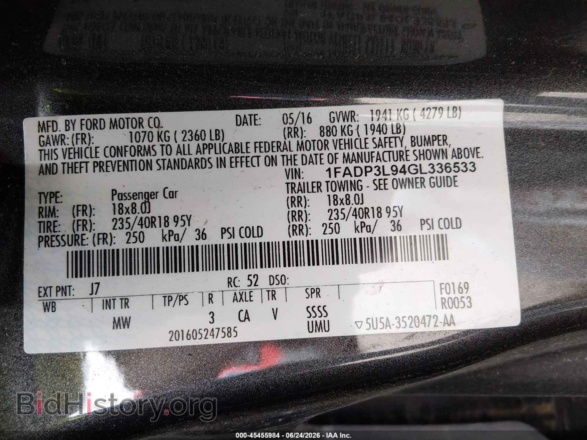 2016 FORD FOCUS ST - VIN: 1FADP3L94GL336533 - Фото 9