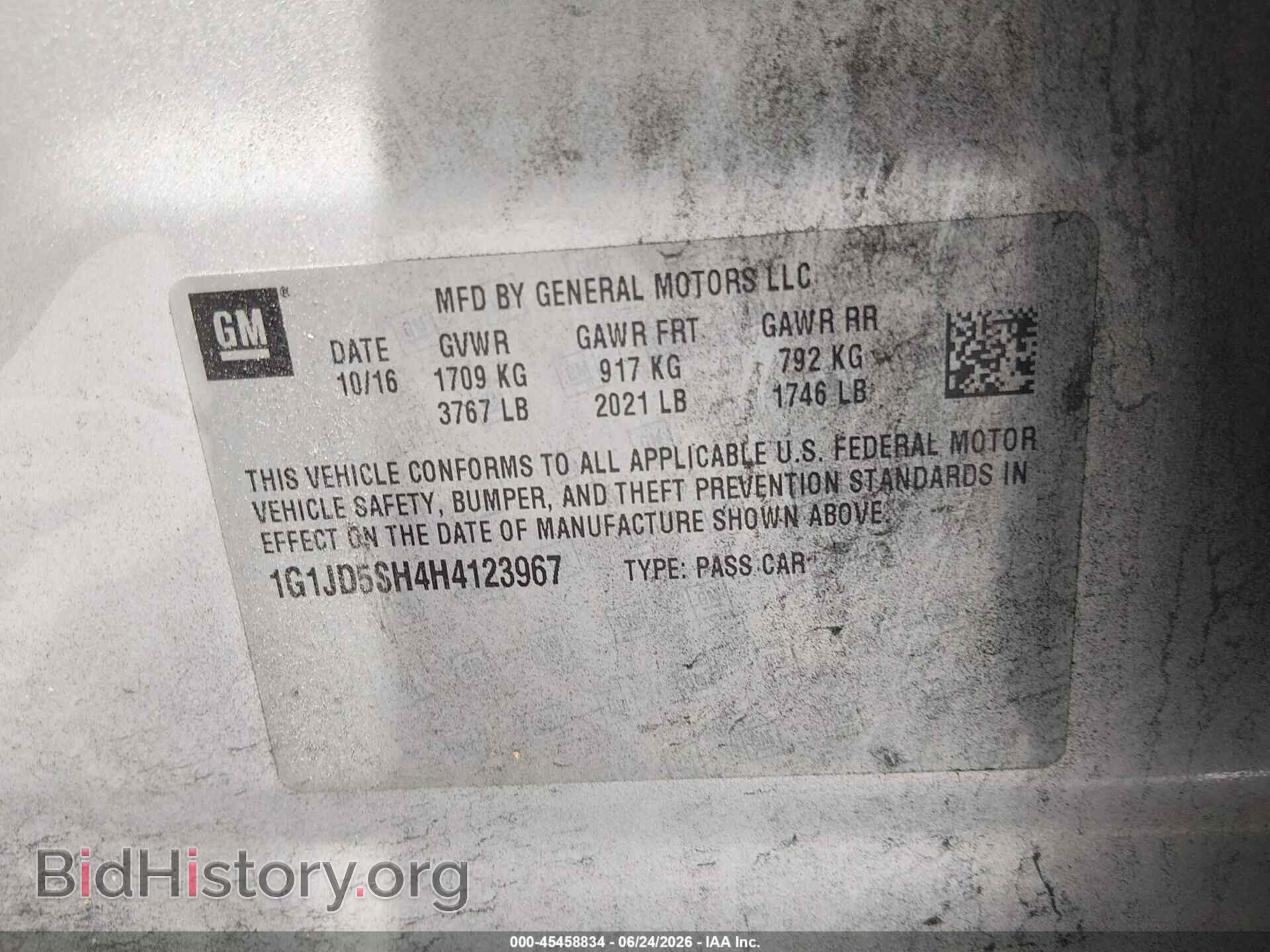 2017 CHEVROLET SONIC - VIN: 1G1JD5SH4H4123967 - Фото 9