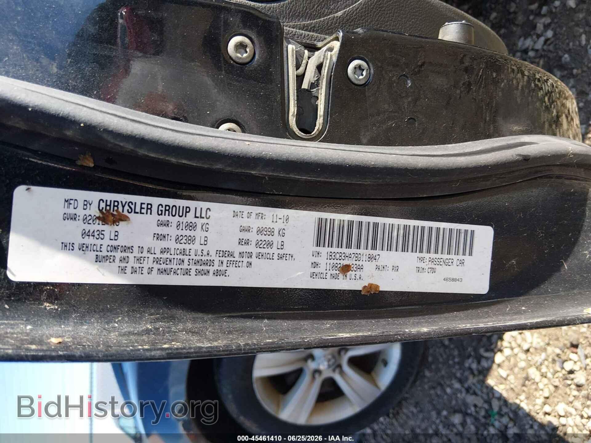2011 DODGE CALIBER - VIN: 1B3CB3HA7BD118047 - Фото 9