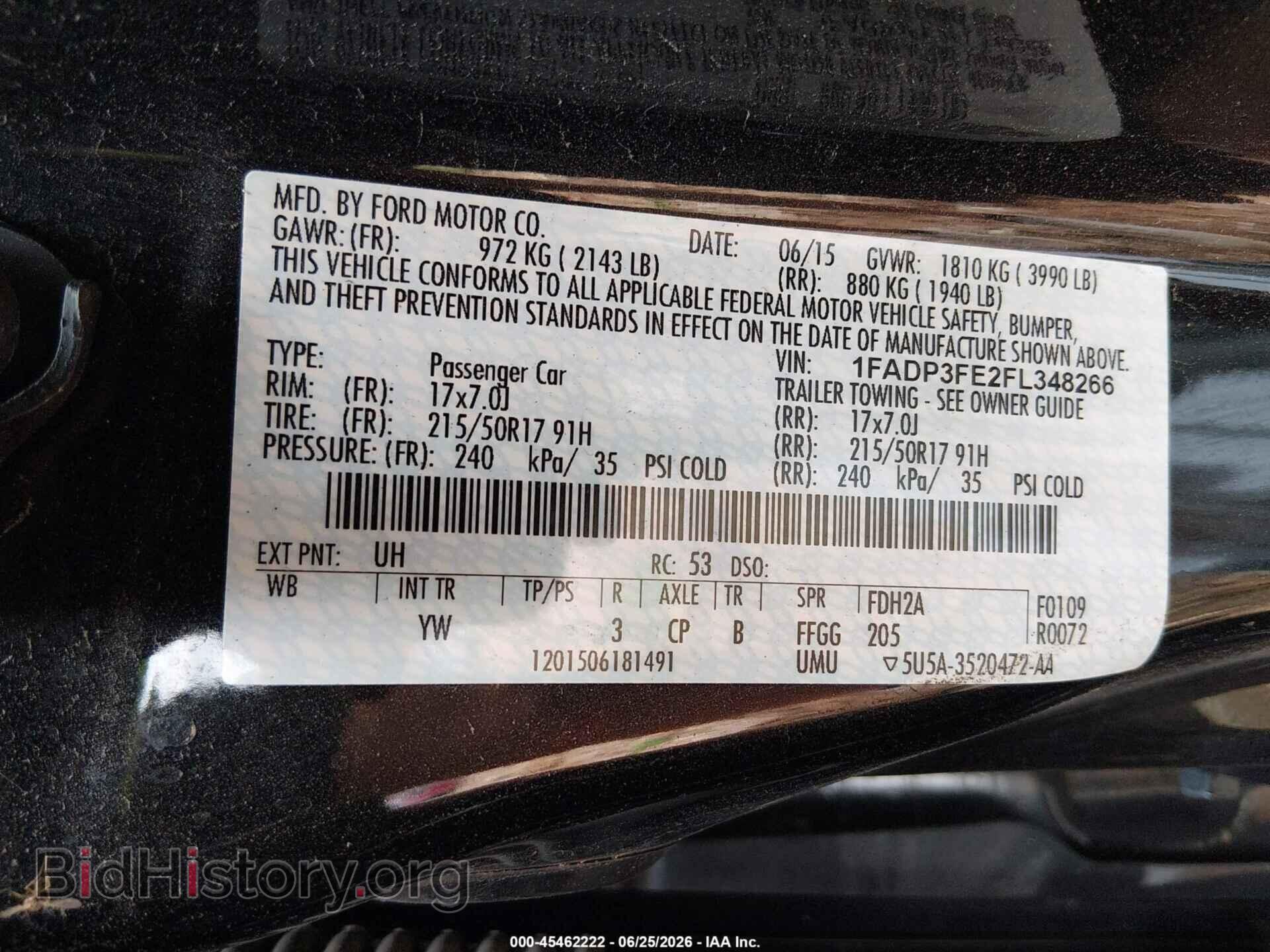 2015 FORD FOCUS - VIN: 1FADP3FE2FL348266 - Фото 9