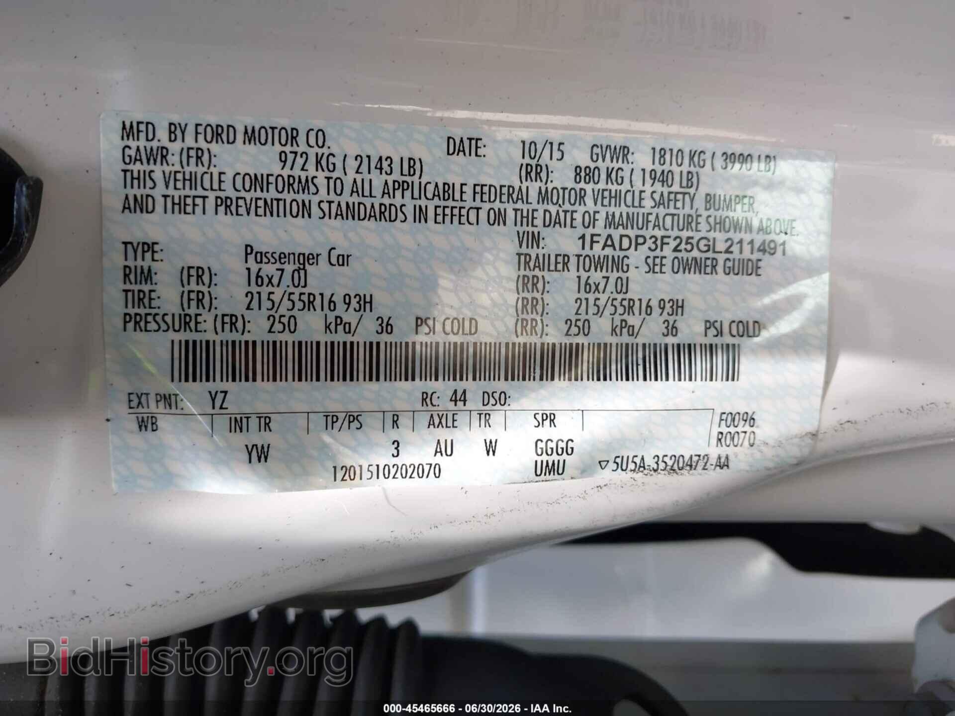 2016 FORD FOCUS - VIN: 1FADP3F25GL211491 - Photo 9