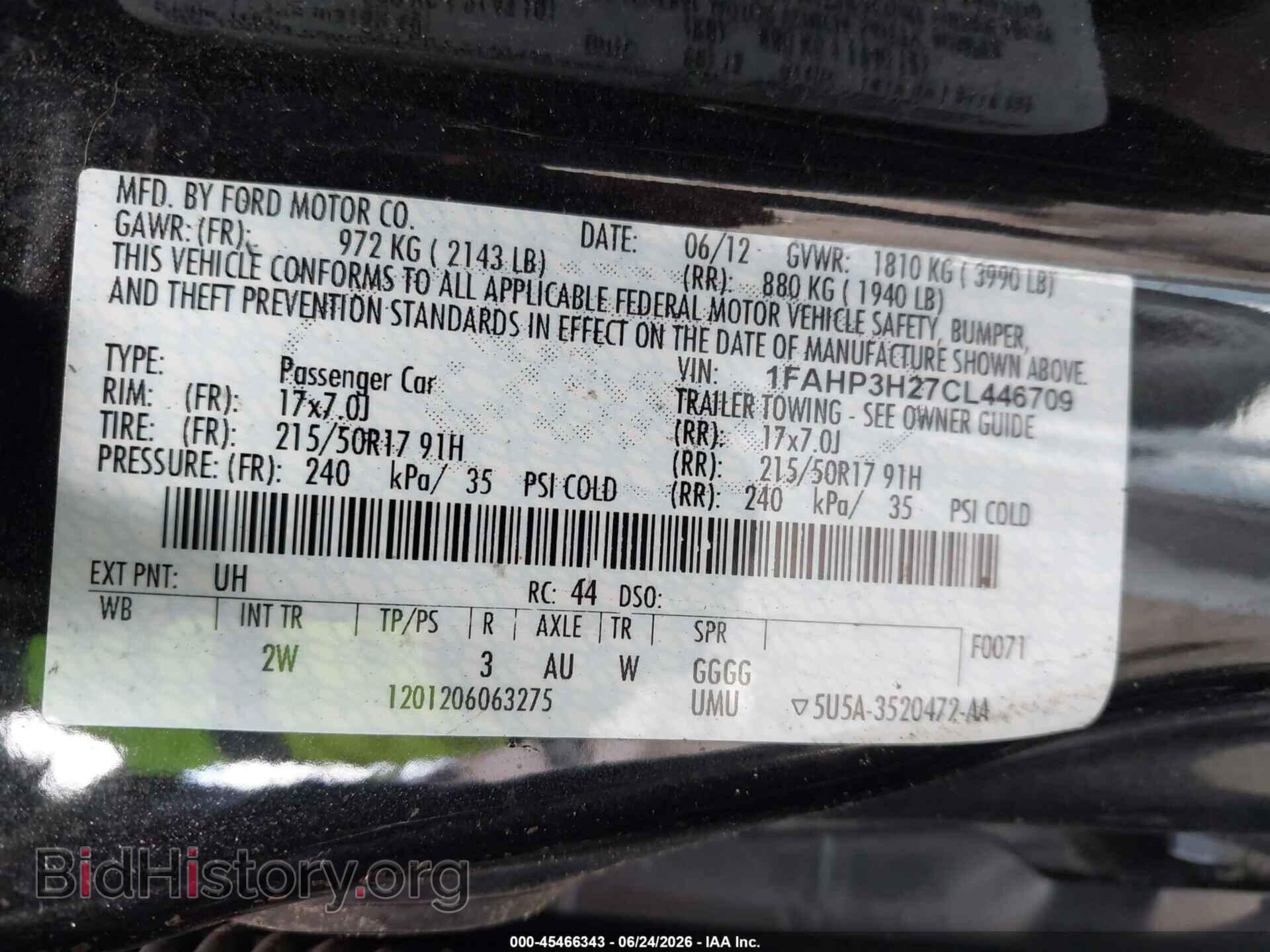 2012 FORD FOCUS - VIN: 1FAHP3H27CL446709 - Photo 9