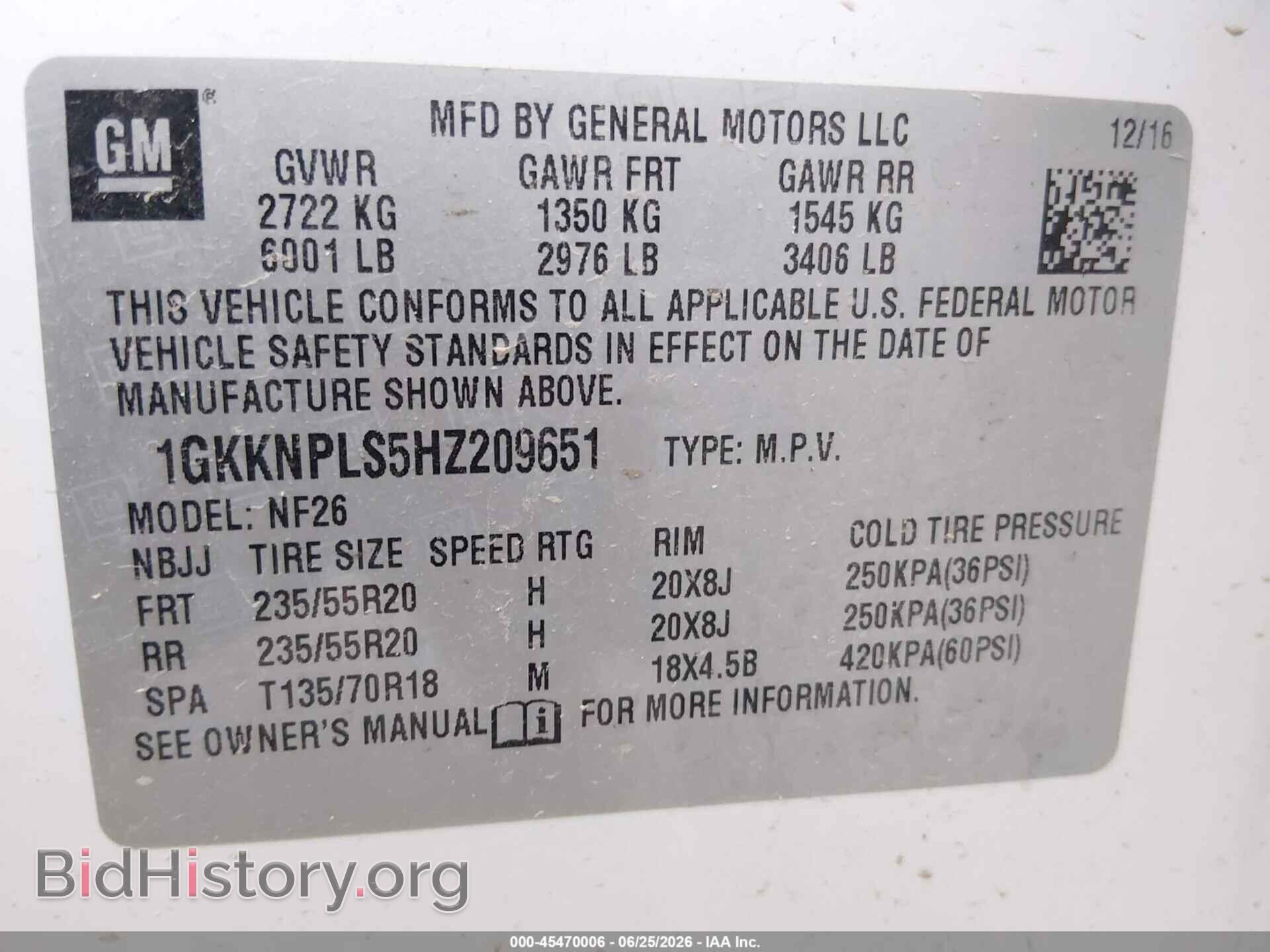 2017 GMC ACADIA - VIN: 1GKKNPLS5HZ209651 - Photo 9