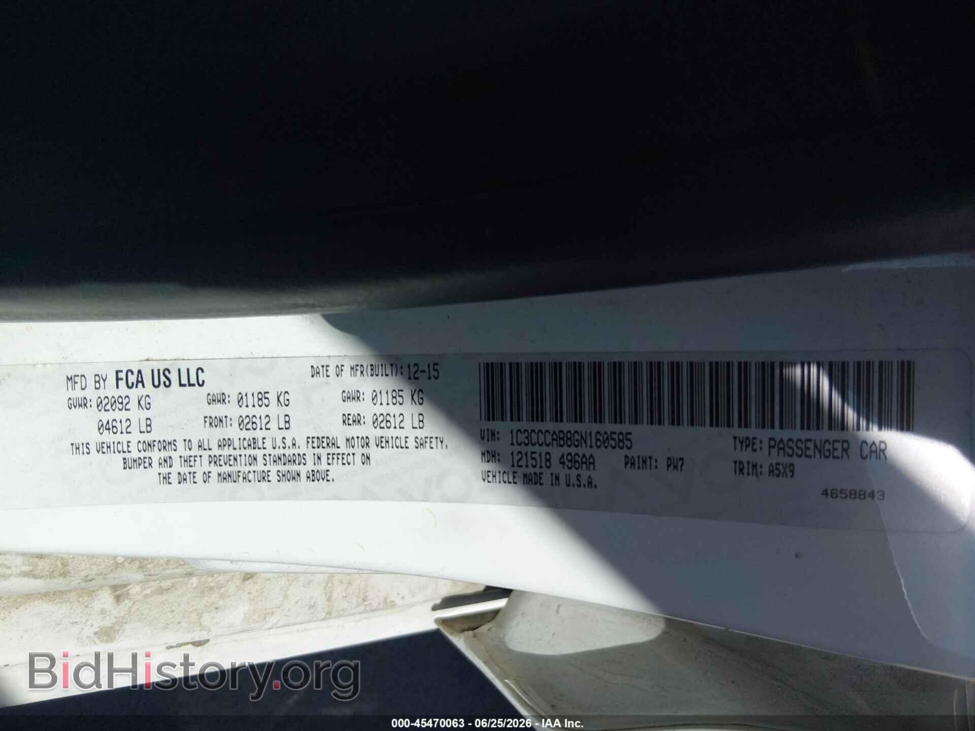 2016 CHRYSLER 200 - VIN: 1C3CCCAB8GN160585 - Photo 9