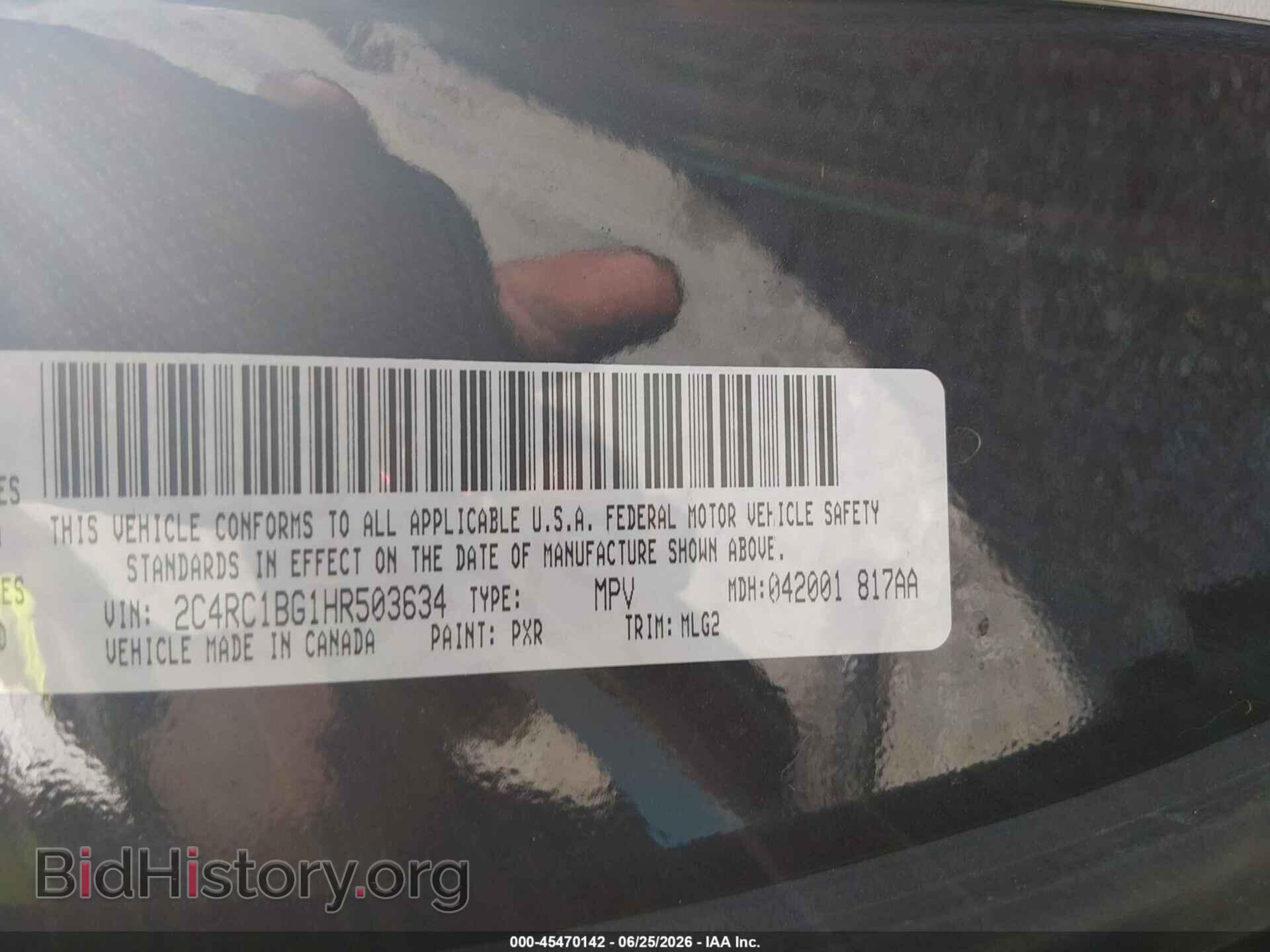 2017 CHRYSLER PACIFICA - VIN: 2C4RC1BG1HR503634 - Photo 9