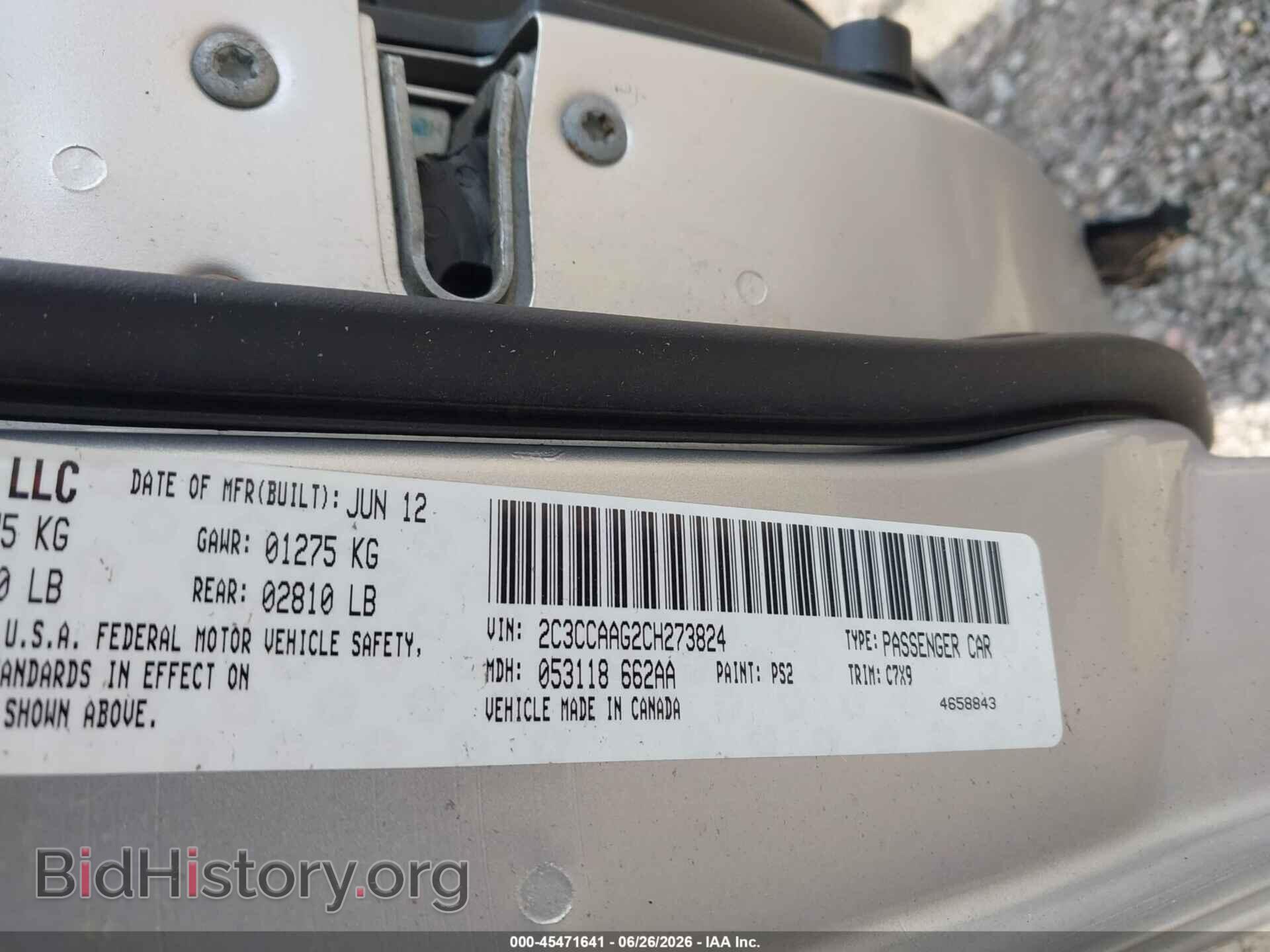2012 CHRYSLER 300 - VIN: 2C3CCAAG2CH273824 - Photo 9