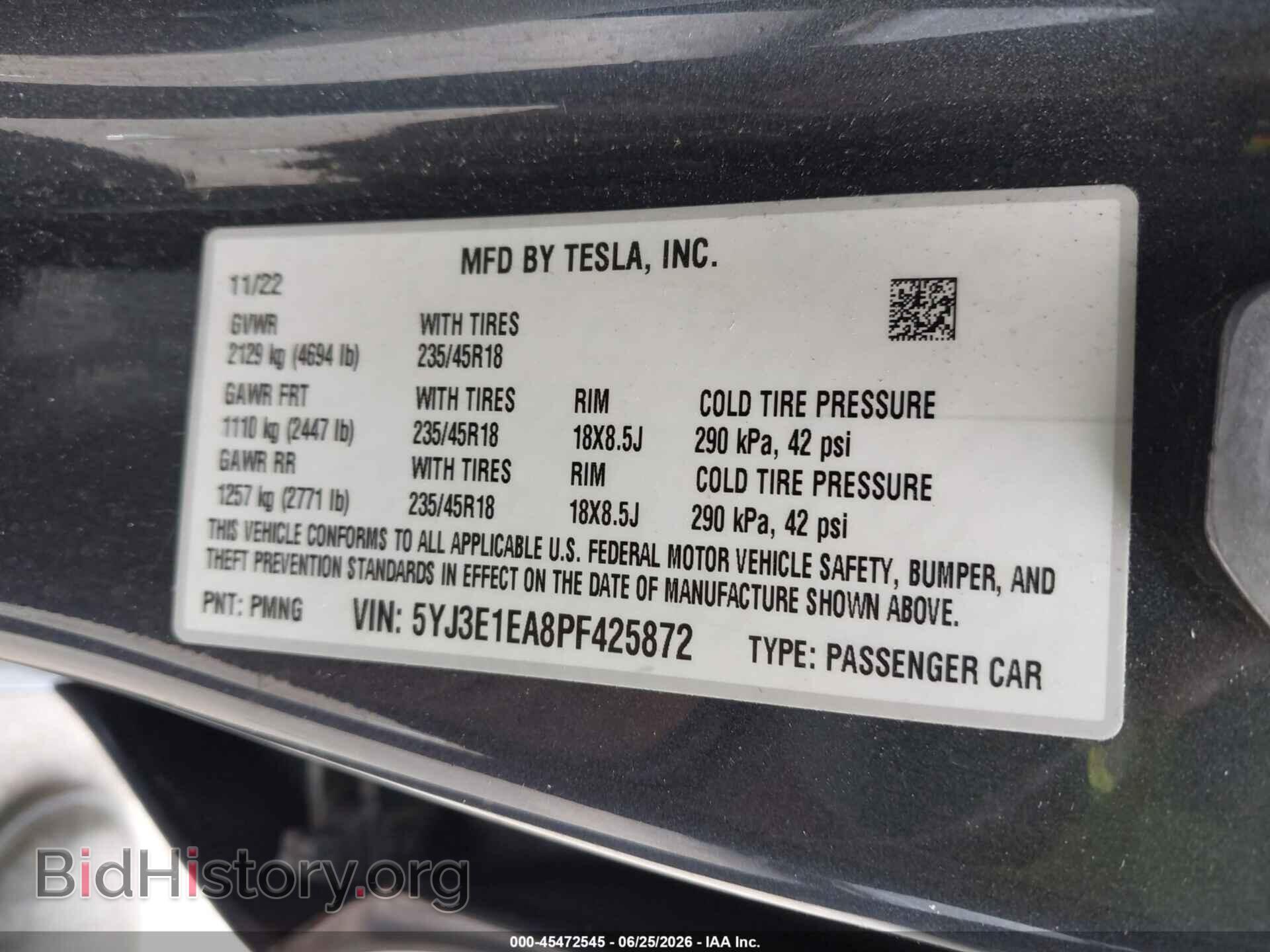 2023 TESLA MODEL 3 - VIN: 5YJ3E1EA8PF425872 - Photo 9