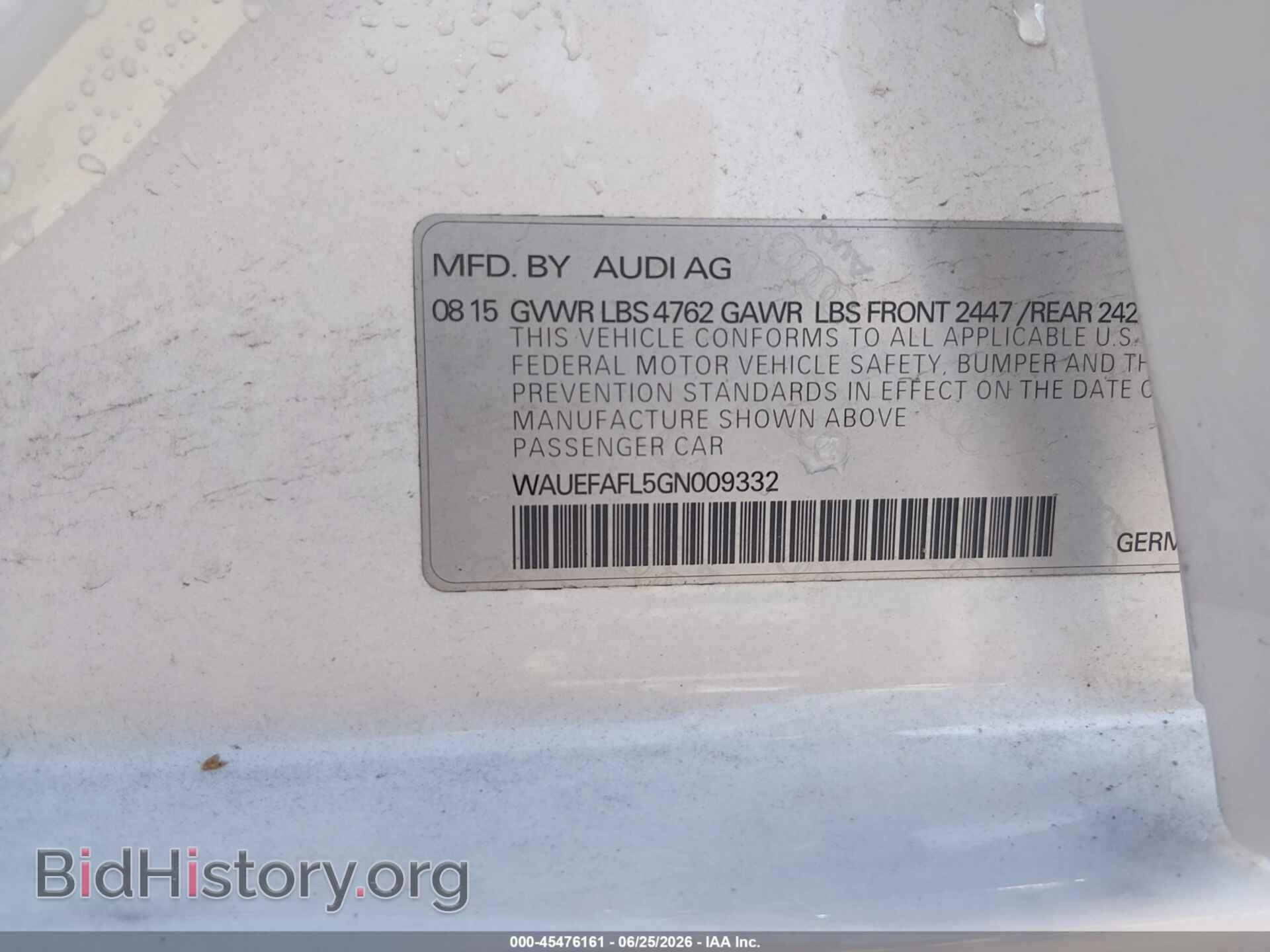 2016 AUDI A4 - VIN: WAUEFAFL5GN009332 - Photo 9