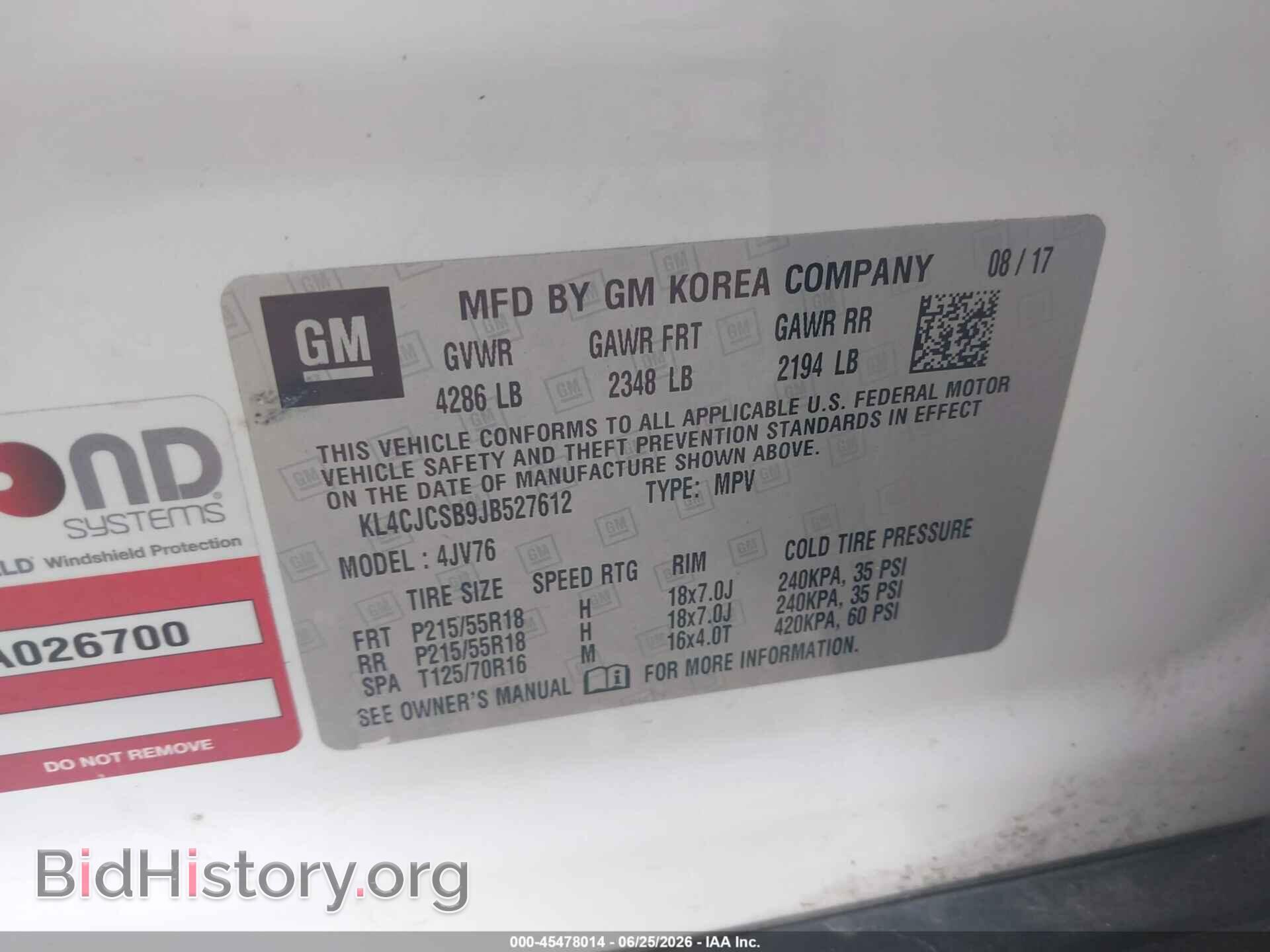 2018 BUICK ENCORE - VIN: KL4CJCSB9JB527612 - Photo 9