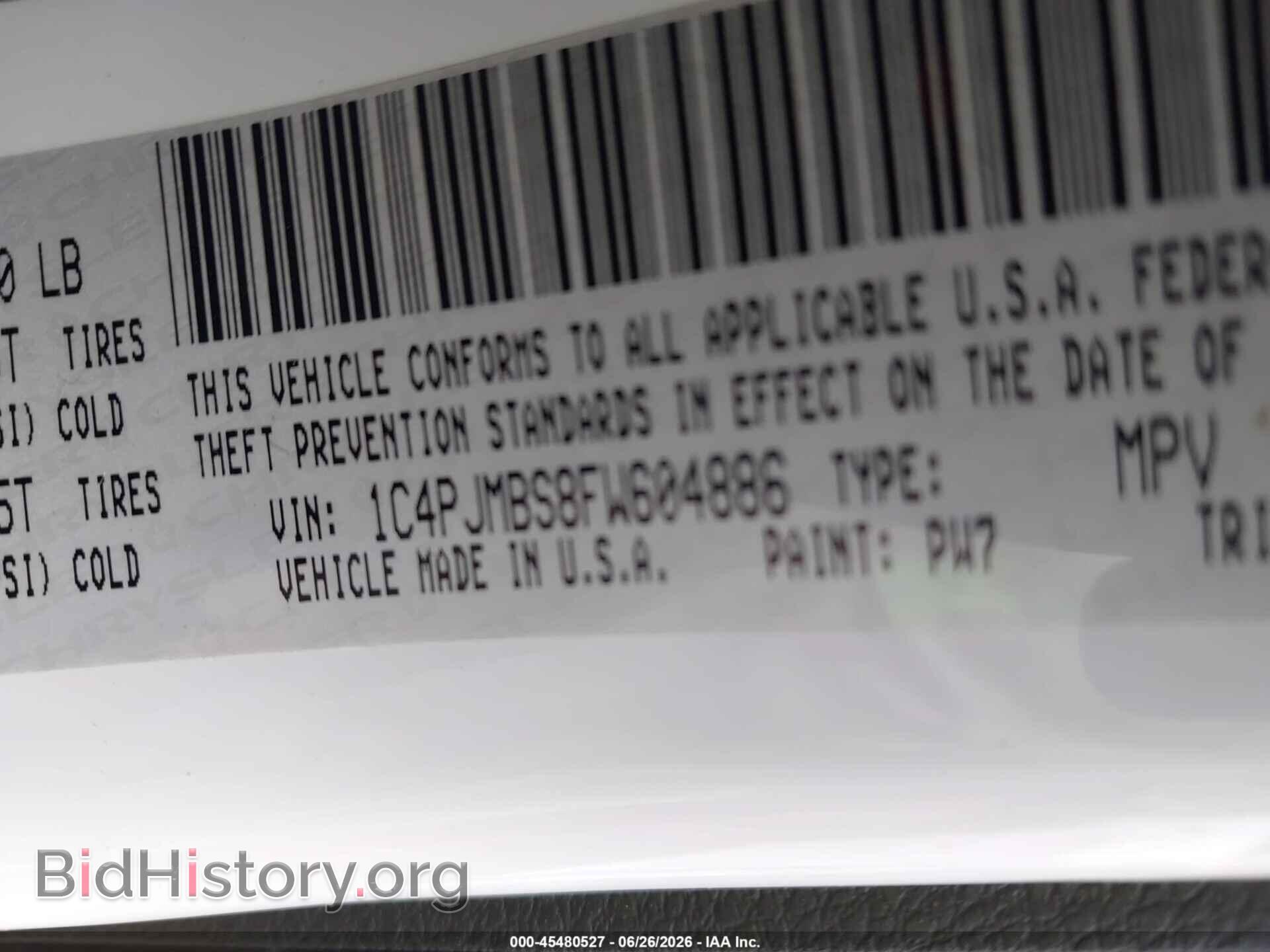 2015 JEEP CHEROKEE - VIN: 1C4PJMBS8FW604886 - Photo 9