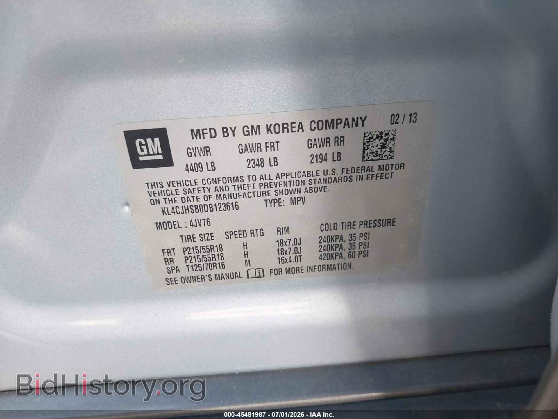 2013 BUICK ENCORE - VIN: KL4CJHSB0DB123616 - Photo 9