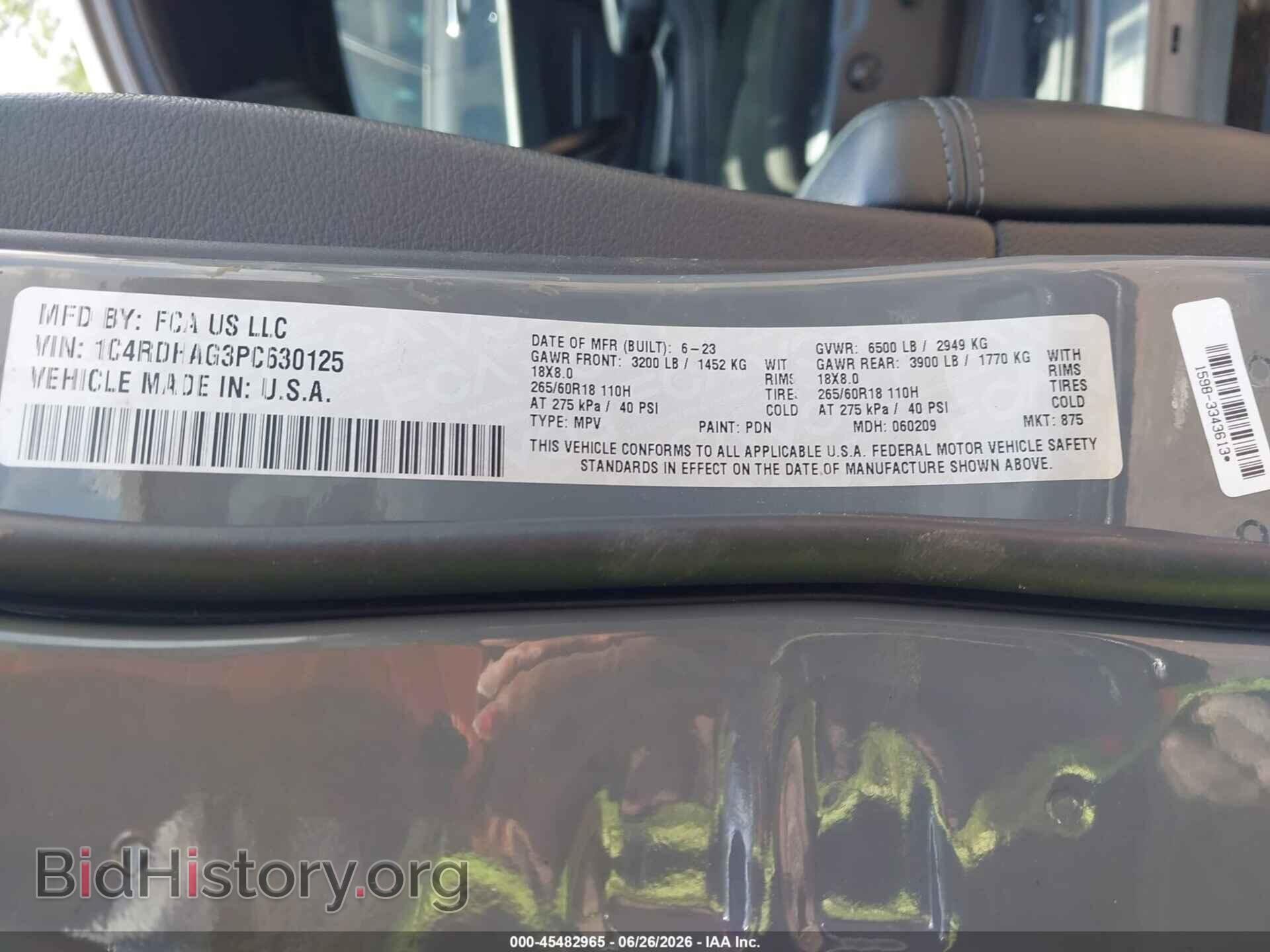 2023 DODGE DURANGO - VIN: 1C4RDHAG3PC630125 - Photo 9