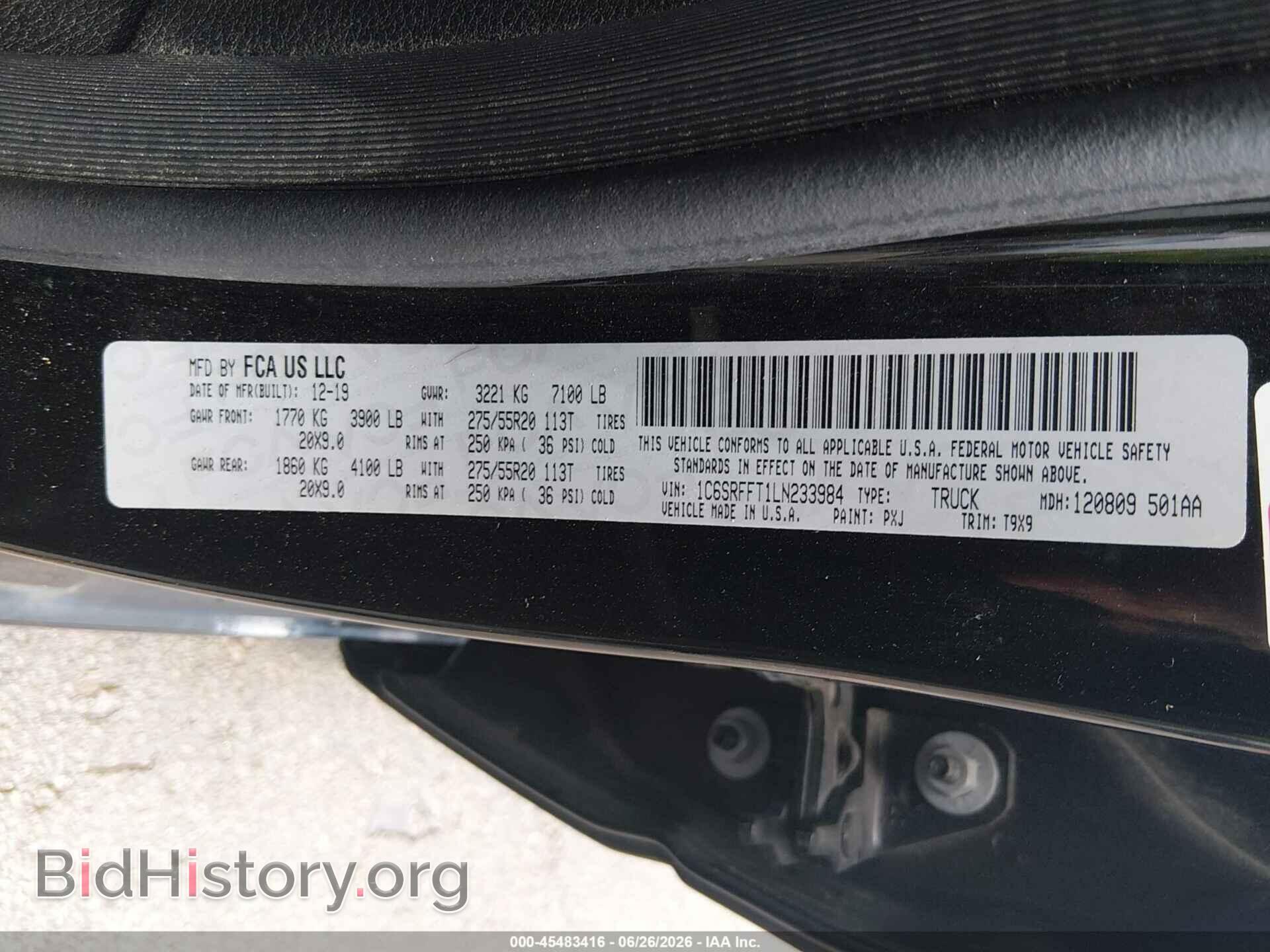 2020 RAM 1500 - VIN: 1C6SRFFT1LN233984 - Фото 9